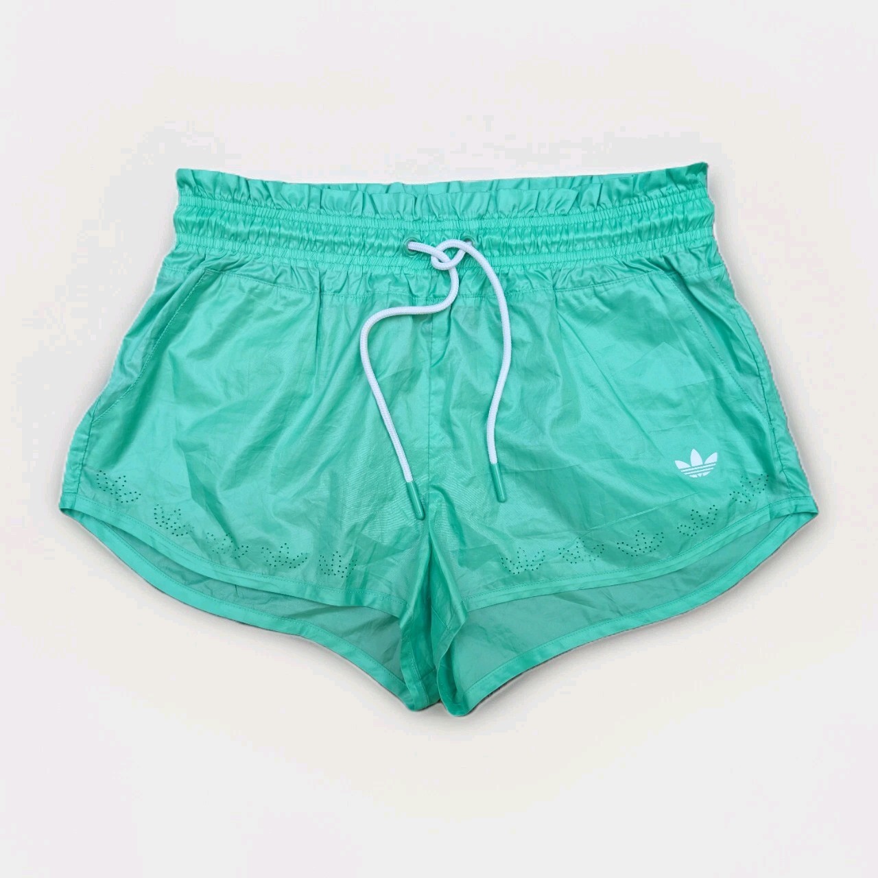 Adidas Glanz Shorts Running Womens Gym Running Sprinter 34 Retro Green Casual