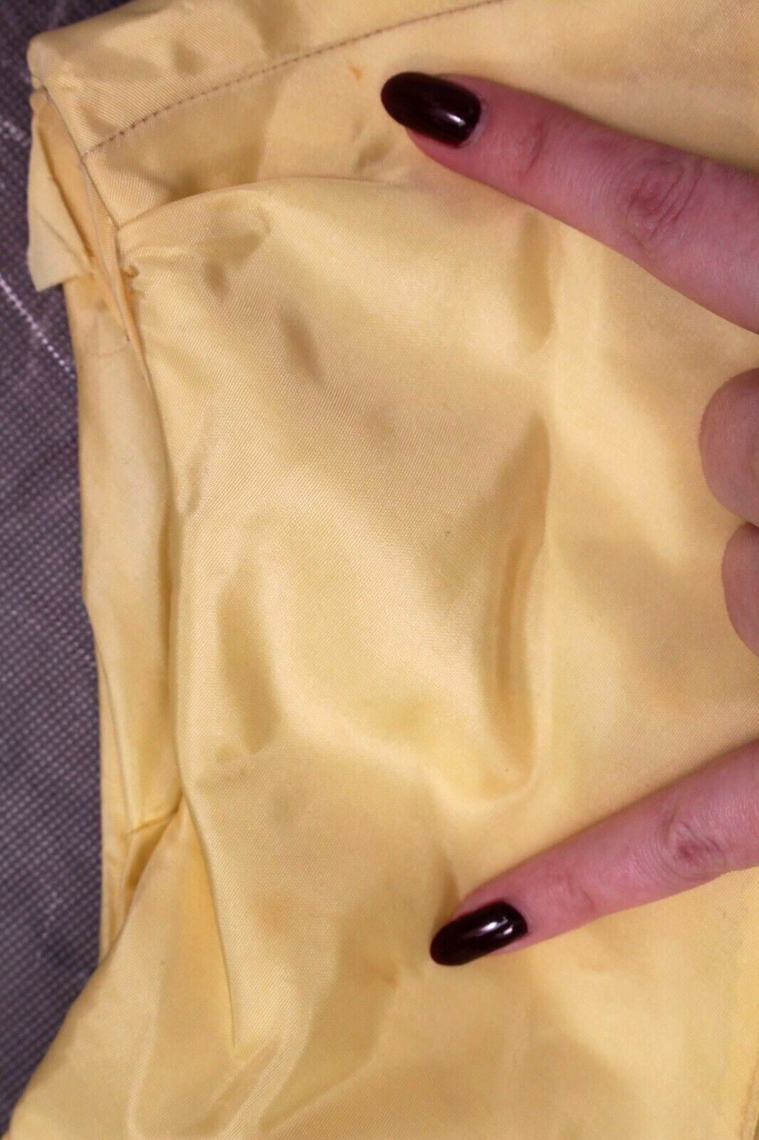 Vtg Women’s 40s Light Yellow Formal Gown 1940s Sz S/M Ball Gown Prom Dress