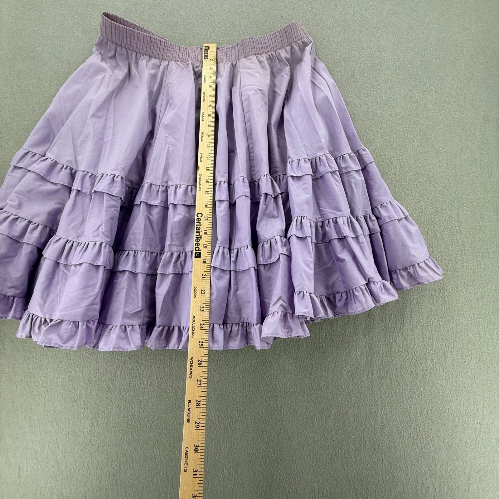 Vintage Square Dance Tiered Western Prairie Lavender Full Circle Skirt Blouse XL