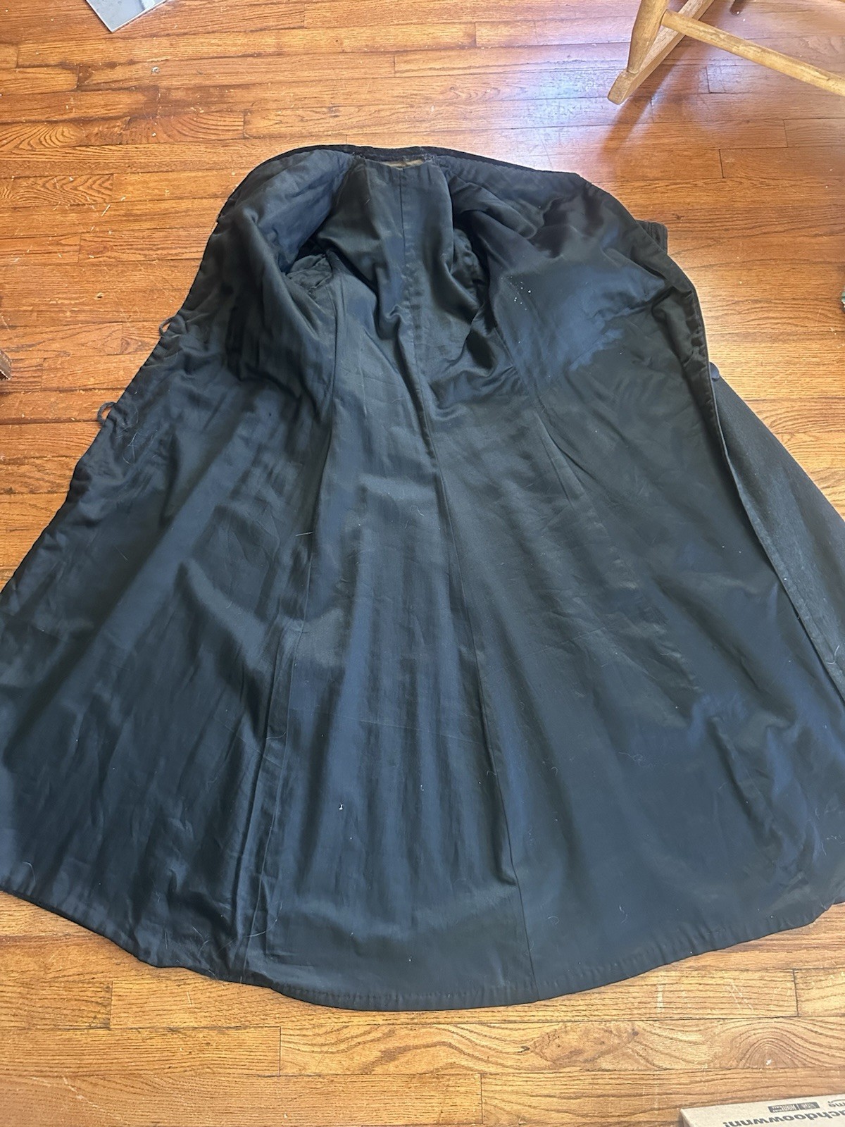 Antique Victorian Era Wool, Silk, And Velvet Trim Coat
