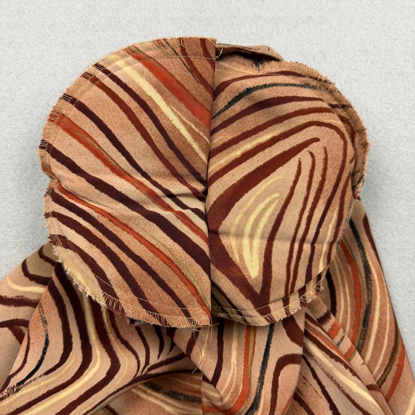 Vintage 90s Maggie Sweet Womens Large Brown Abstract Swirl Finger Prints Blouse