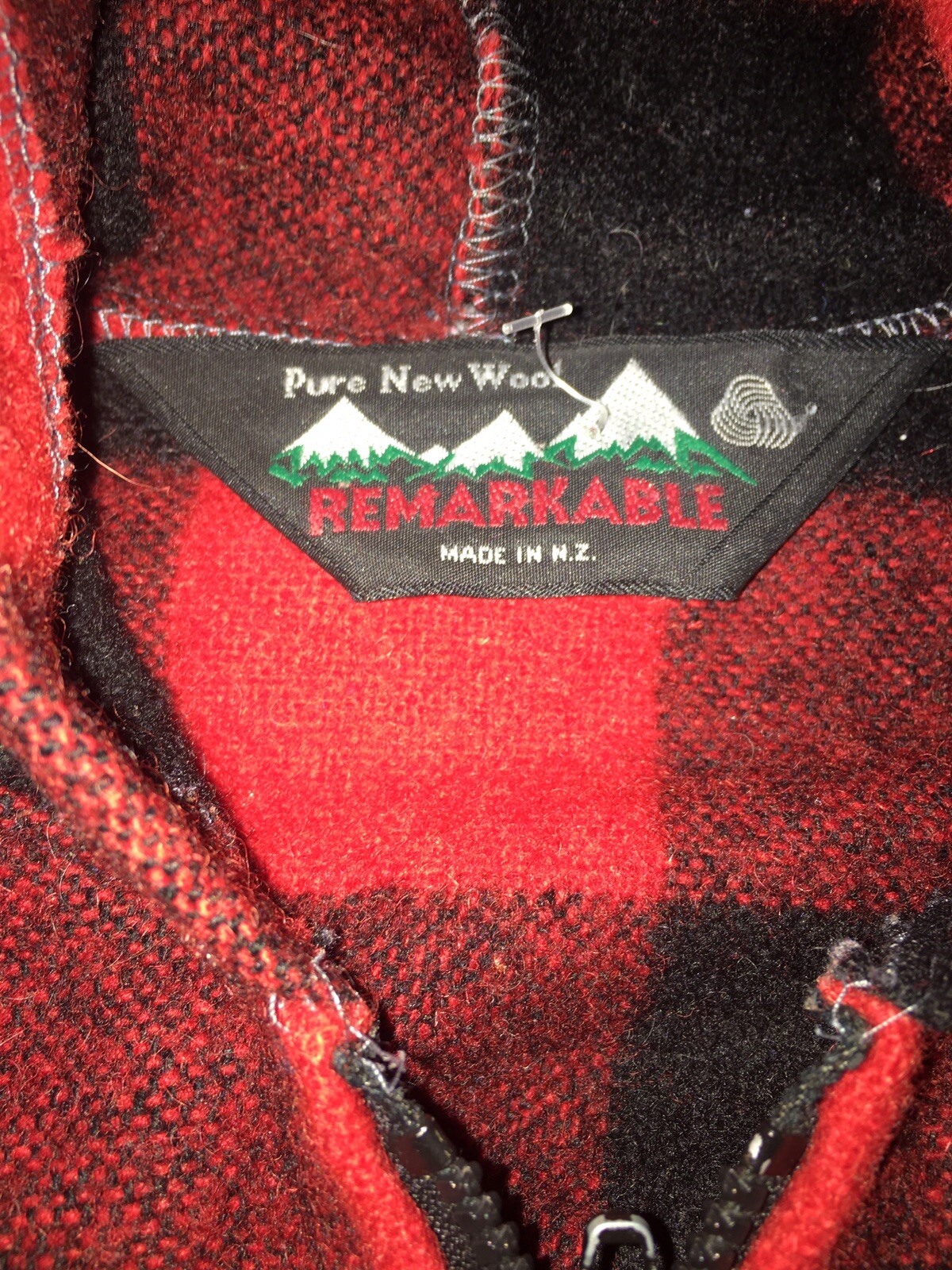 Remarkable 100% Wool checkevtg red Buffalo Plaid JACKET Hooded Os New Zealand