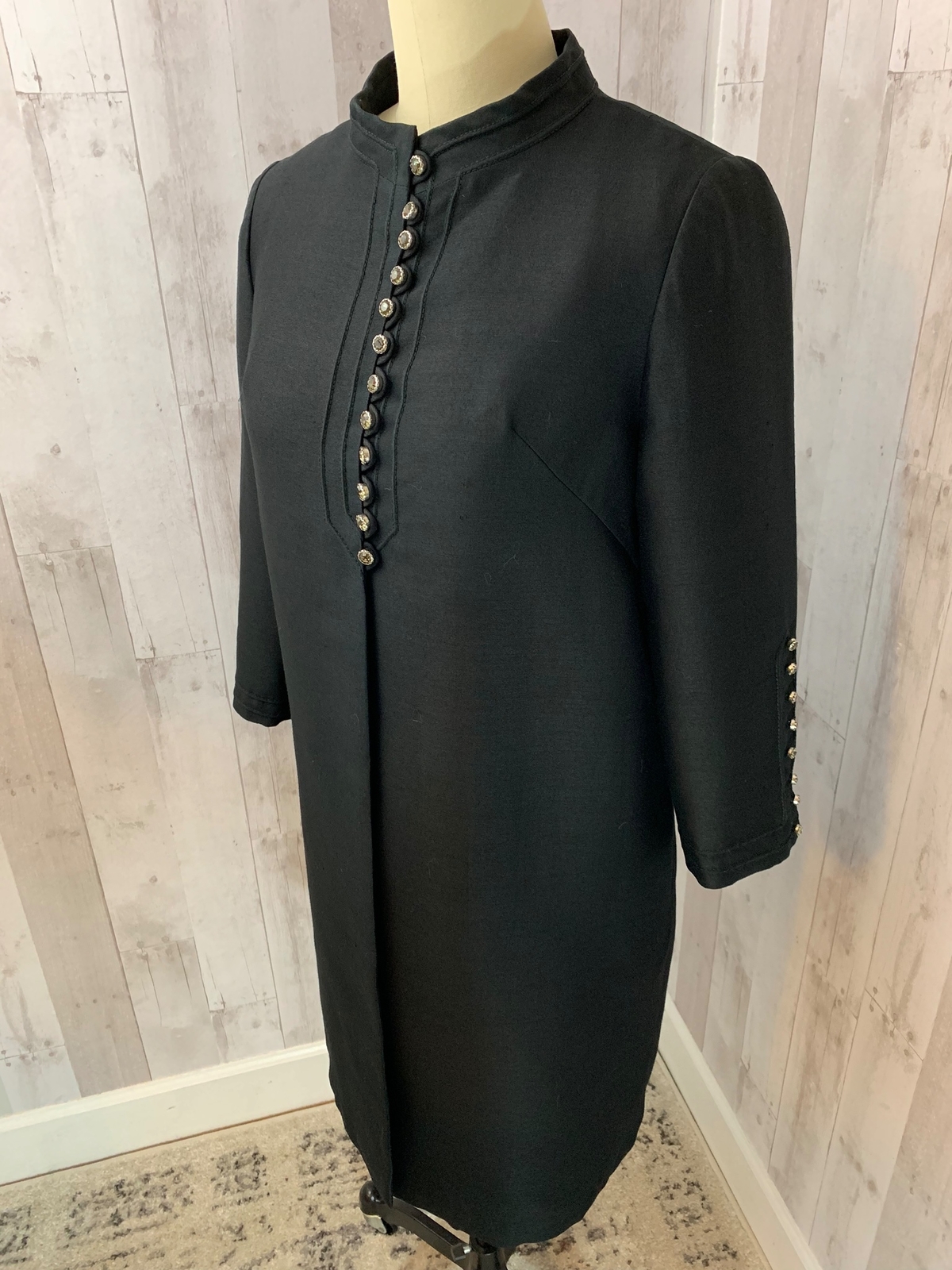 1950s Vintage COAT~Lilli Ann Paris~BLACK Cocktail L/XL Rhinestones