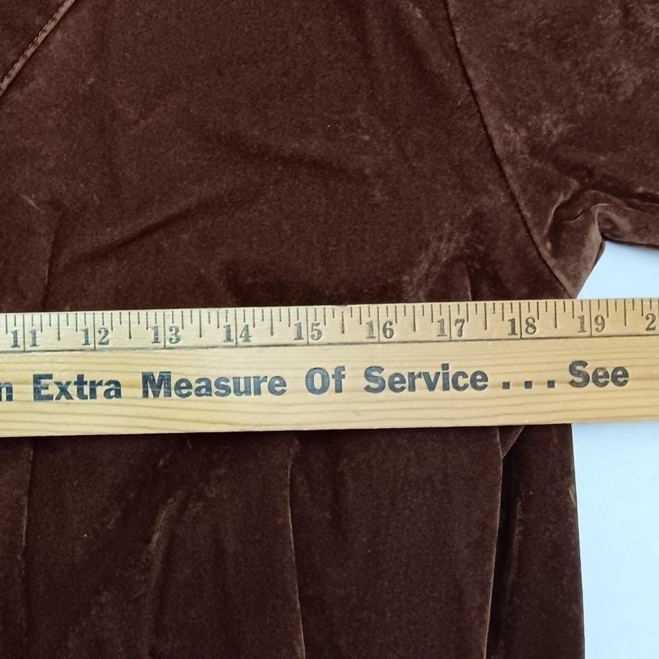 Starfire Vintage 90s Rust Brown Velvet 2 Piece Pant Suit Set Size 10 Made in USA