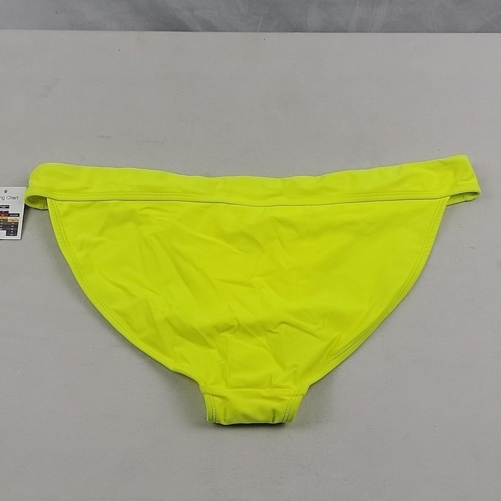 NWT No Boundaries neon yellow mid rise Bikini fit bottoms Size XL 15-17
