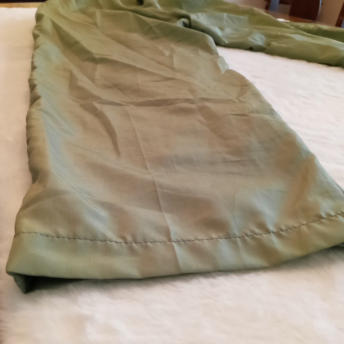 Out Brook Silk Green Pants Hip Hop Track Suit Pants SZ L Vintage 80s Style