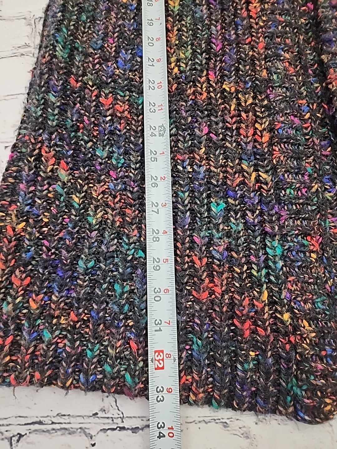 Vintage Open Front Bramble Lane Cardigan Womens S Speckled Wool Blend Granny