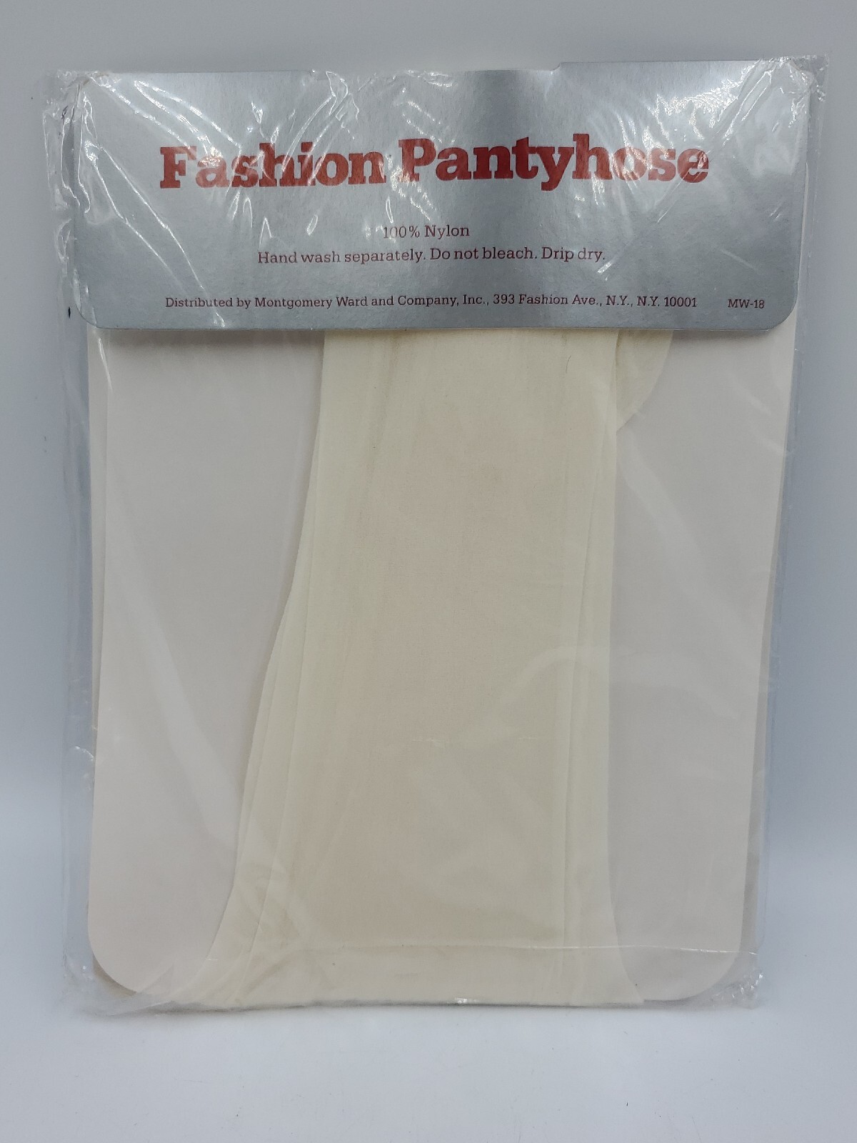 Vintage Montgomery Ward Pantyhose Hosiery Ivory Off White Size Tall NOS