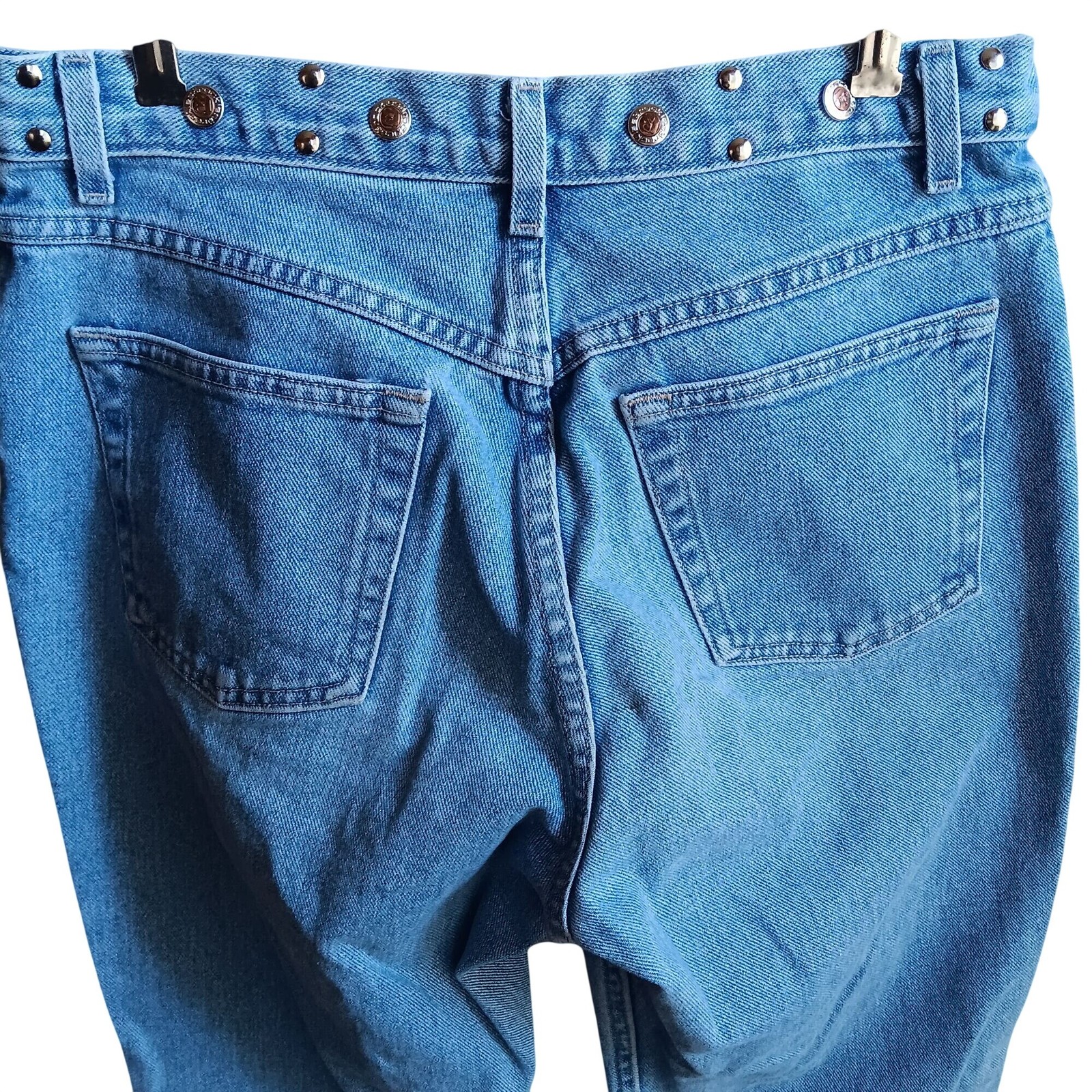 Womens Rockies Jeans Size 30/11 32 XL Studded Blue Denim