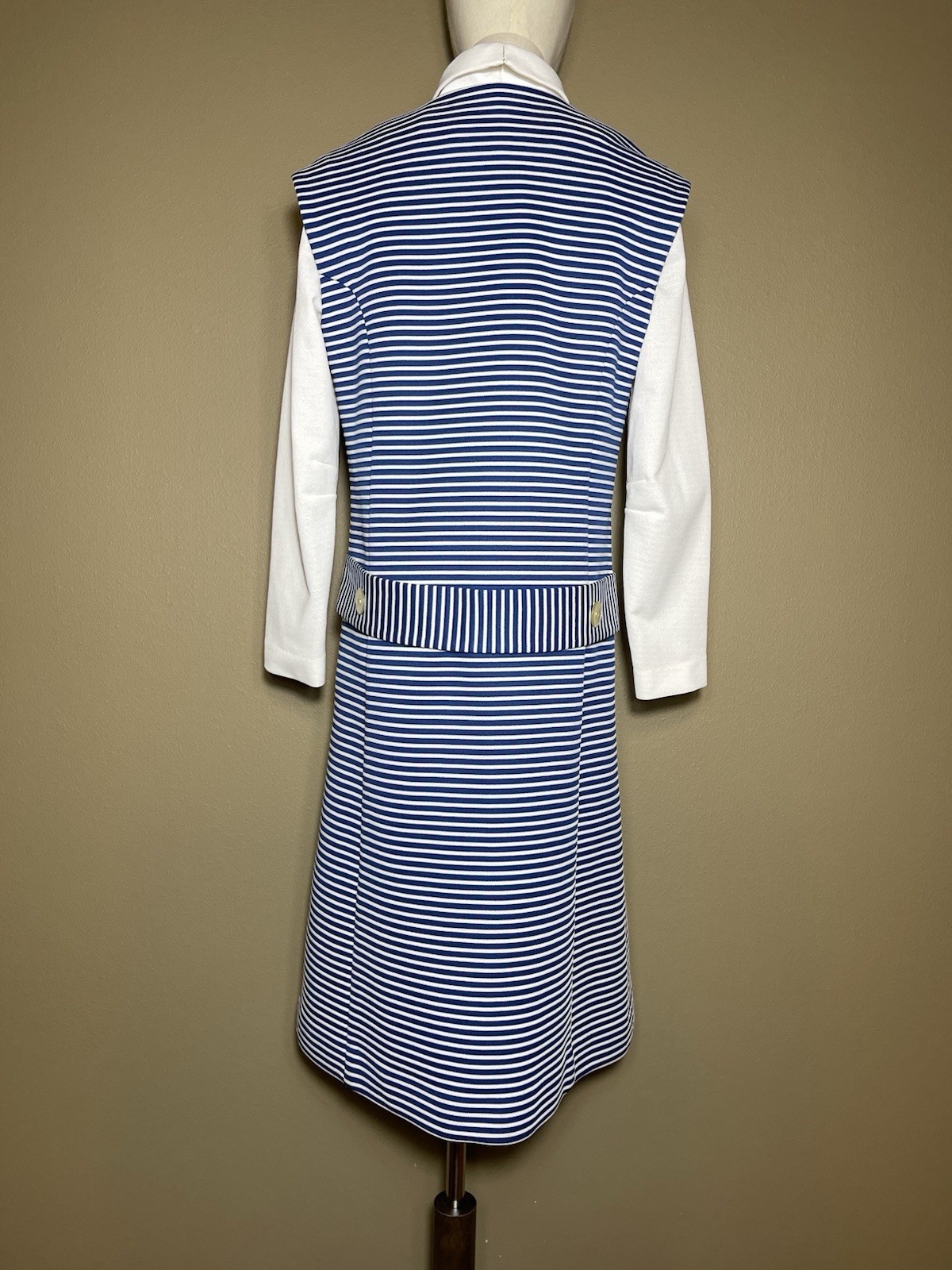 Vintage 1960s Nardis Of Dallas Mod Gogo Stripe Dress Size Medium Custom Made