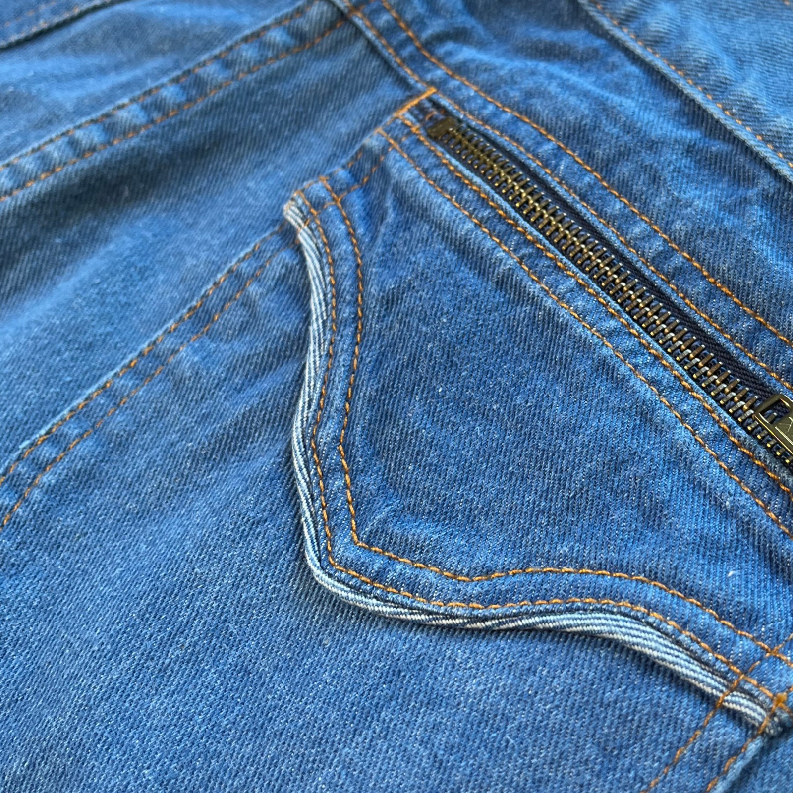 Vintage 80s Flared Jeans 29 34 Blue Cotton Tall Sears StyleWorks Western Grunge