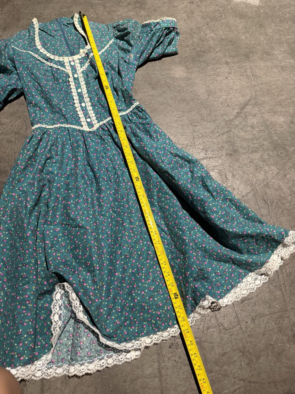 Vintage 1970s Candi Jones California Prairie Boho Floral Dress Cottage Core