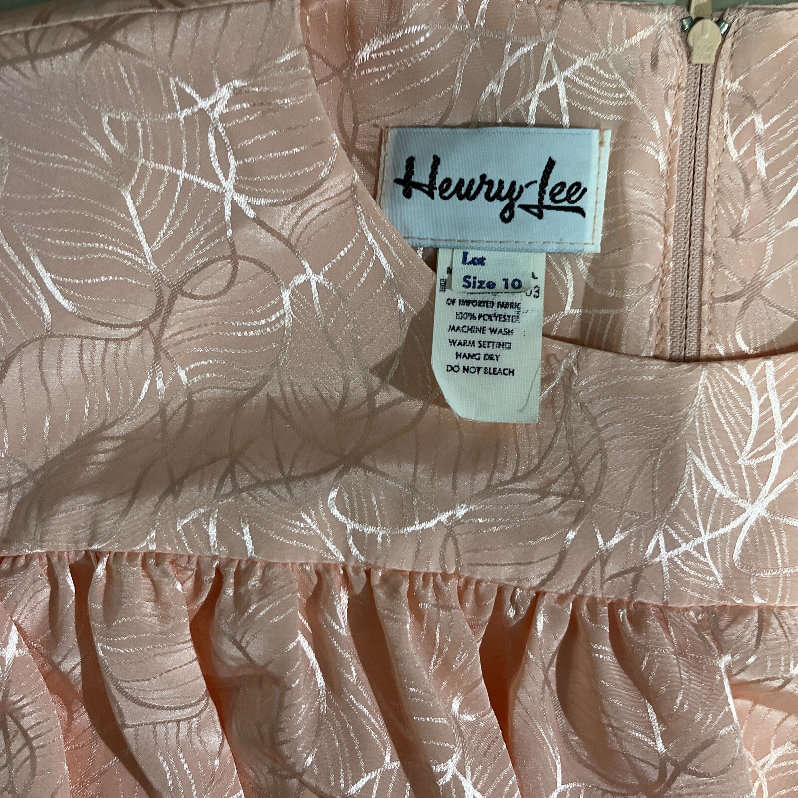 Henry-Lee Dress 80s Jacquard UnionMade Pink Size 10