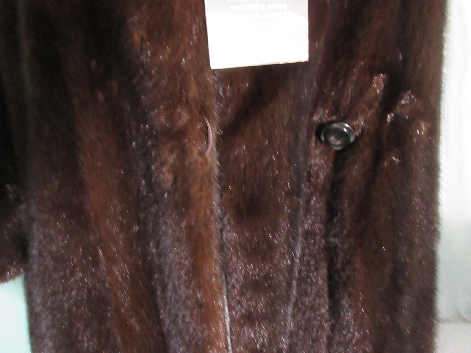 Vintage Mahogany Male Mink Fur Coat by Zinman Furs Ladies Size Large 3/4 Length