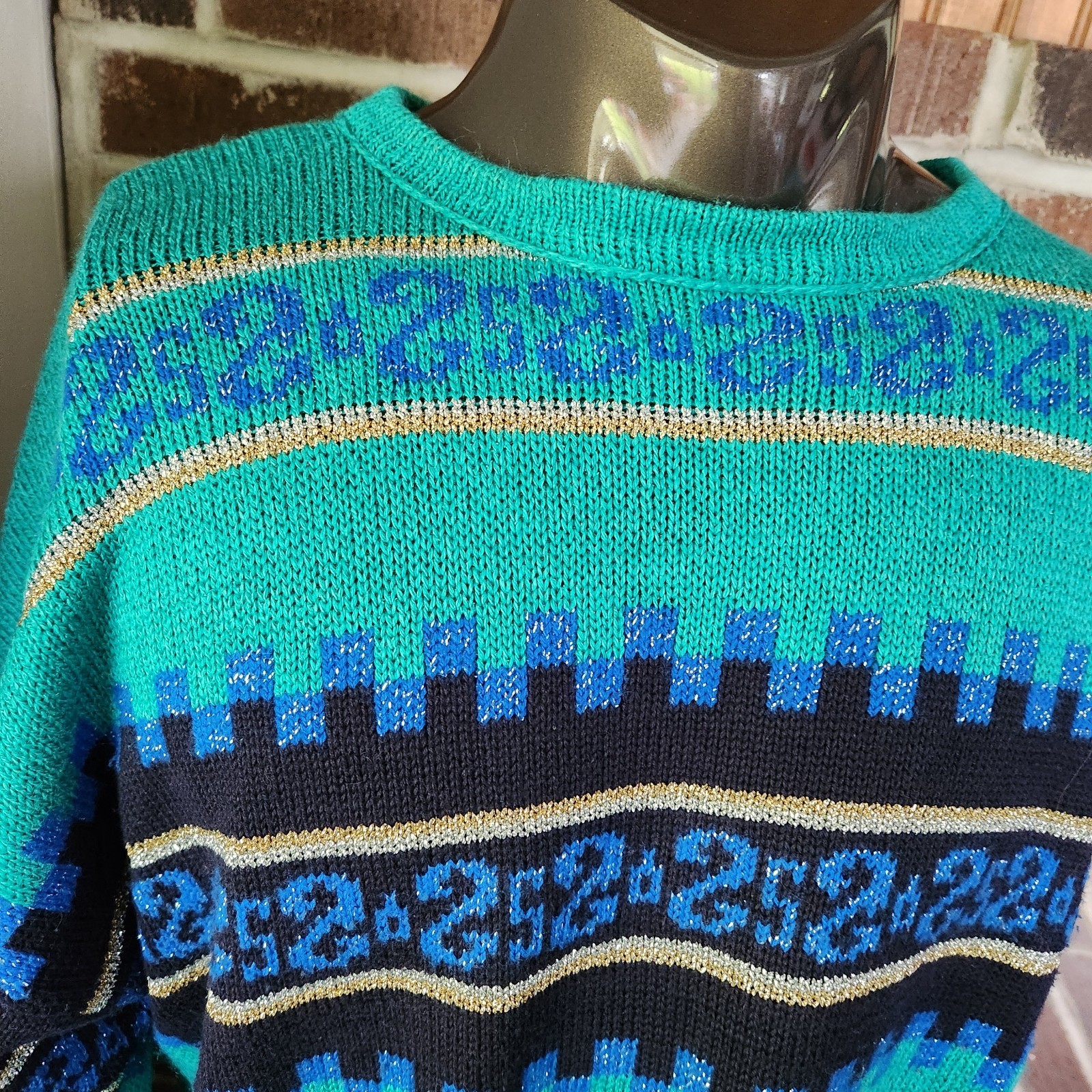 Vintage Oversized Boxy Avant-Garde Knit Sweater 80s-90s Handmade Europe L-XL