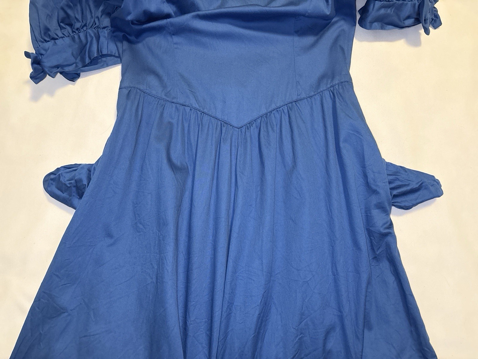 Vintage Lanz Originals Dress Women’s S/M Royal Blue Cottagecore Cut Tag Flaw