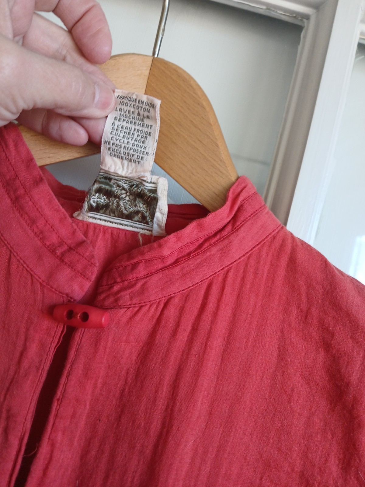 vtg april cornell embroidered red asian inspired boho tunic top dress