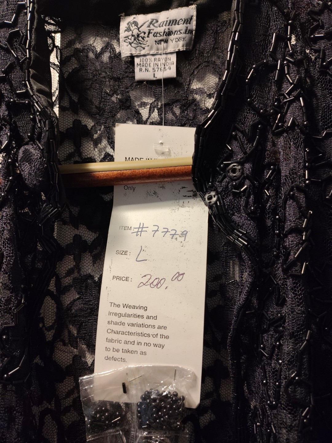 Raiment Fashions Inc NWT Marked $200 1980s New York Fashion Woman’s Vintage