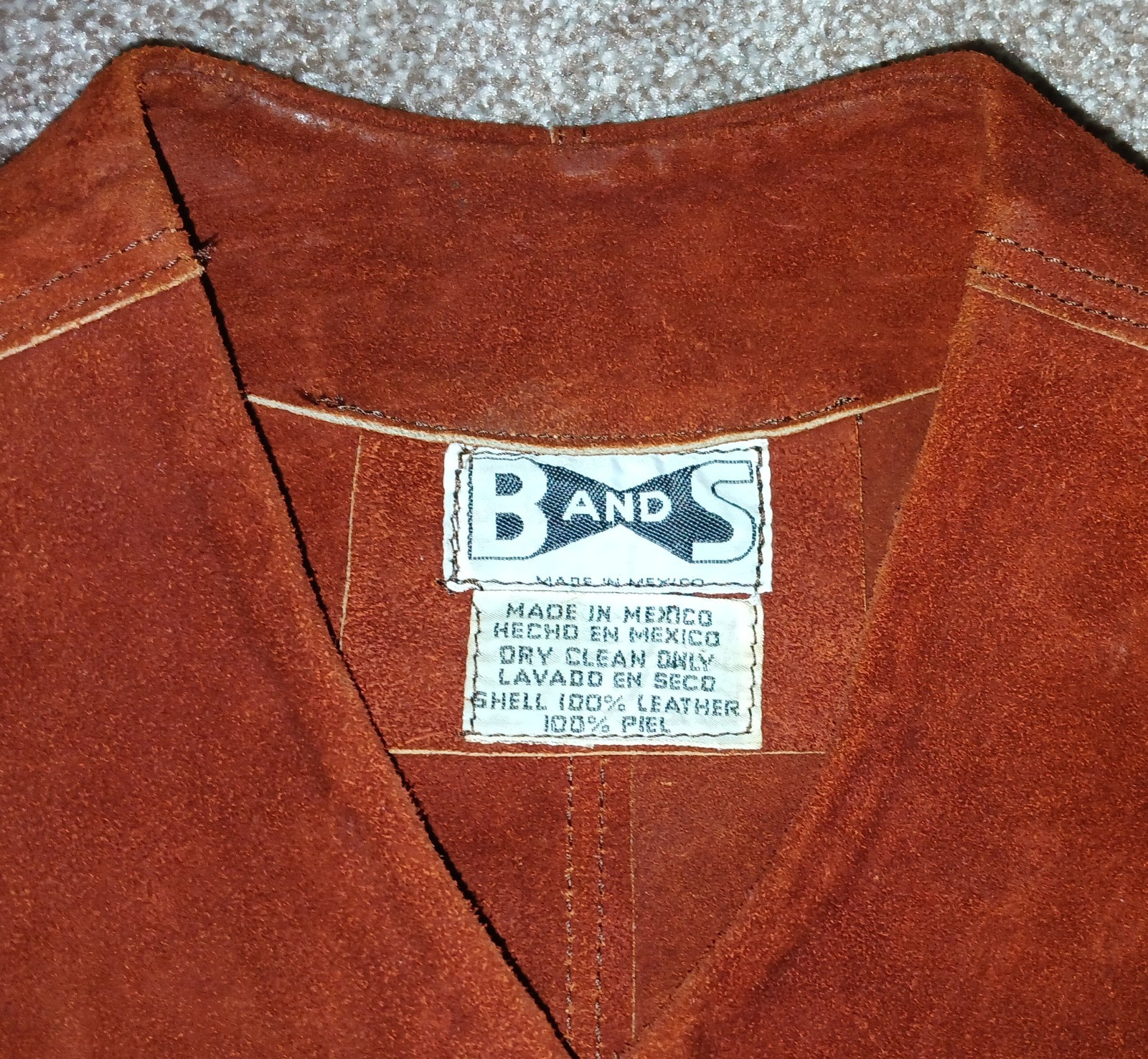 Real 1960’s Fringed Hippie Poncho Real Leather Vest! Great Halloween Costume!