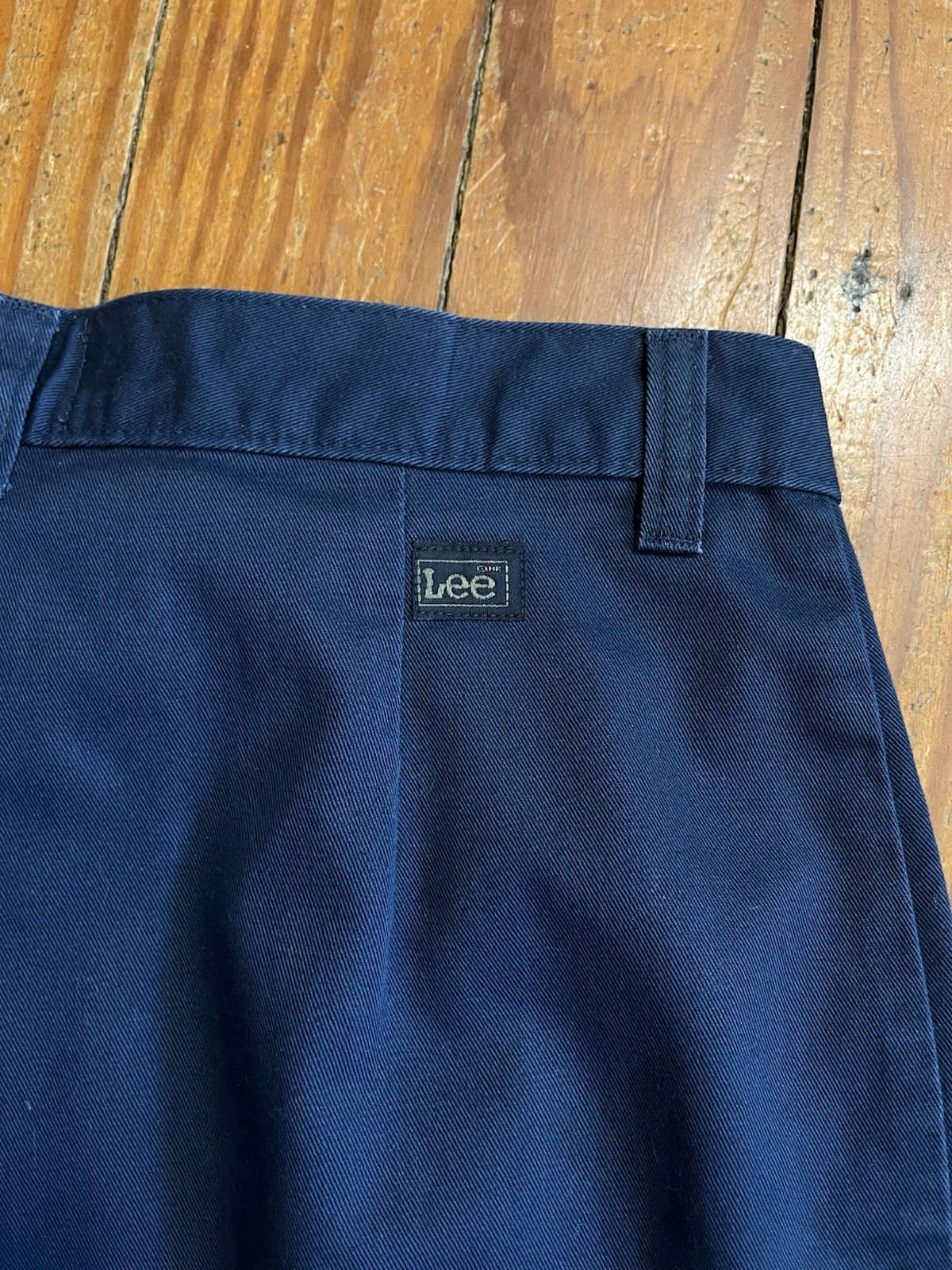 Vintage 80s 90s Lee Pleated High Waisted Navy Shorts Preppy Academia Size 12