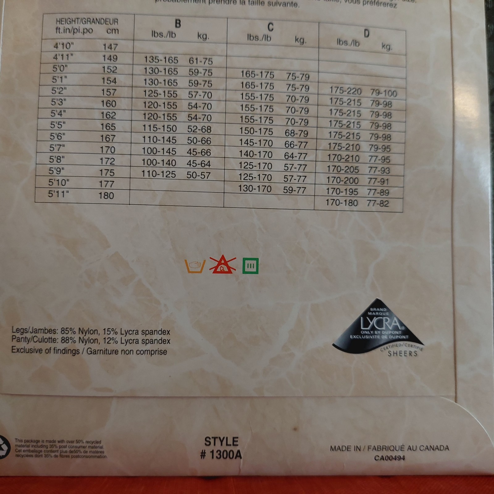 Vintage Pantyhose D’ALLAIRD’S Silky Control Top Color Neutral Size C BFRIP2