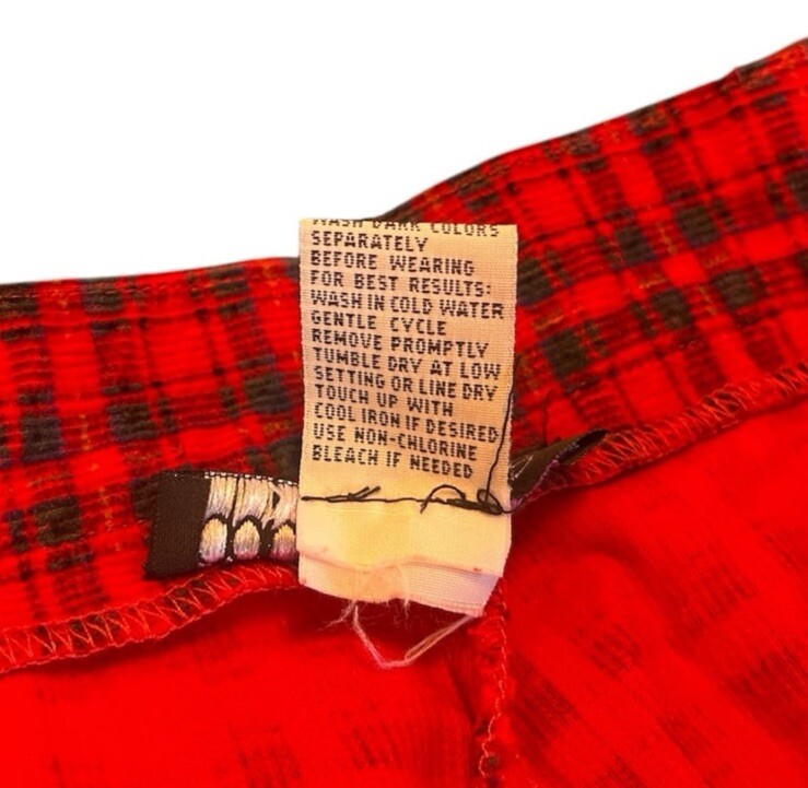Vintage 80s Counterparts Red Plaid Corduroy Trouser Shorts Size 8