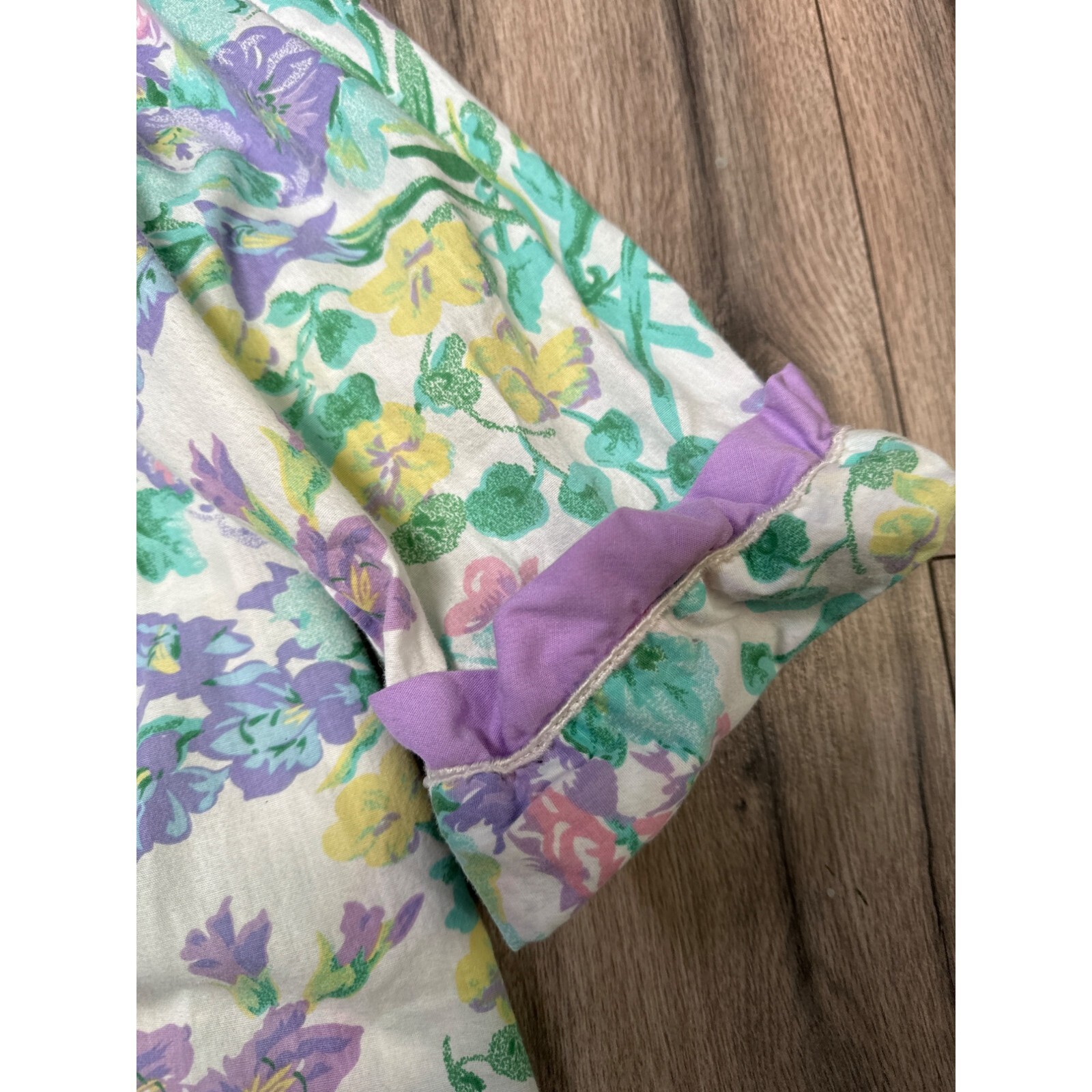 Vintage Models Coat Floral Nightgown Robe Size M 55% Cotton 45% Polyester White