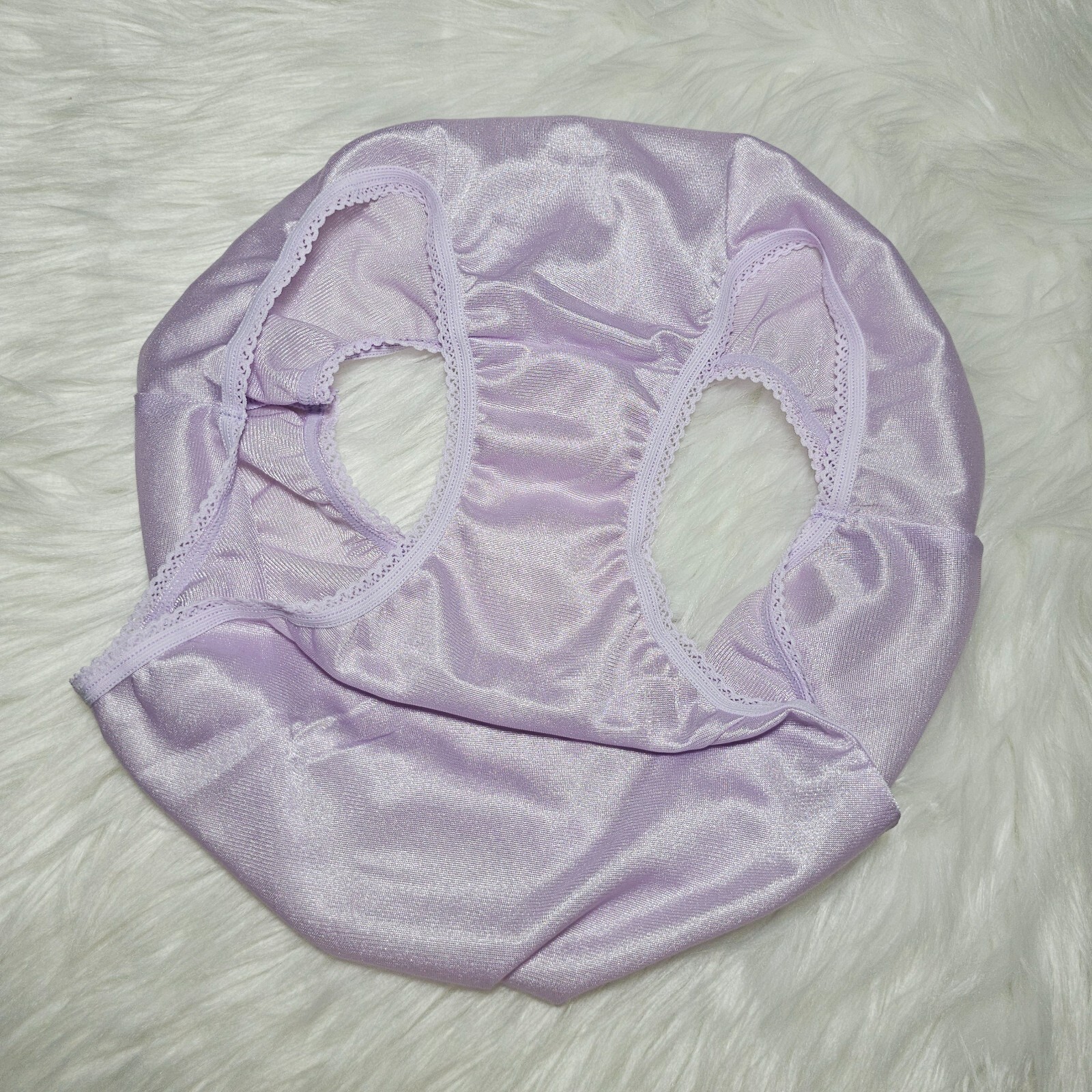 Vintage Silky Purple Panty 100% Nylon Sissy Sheer Brief Size 6-7 Hip 35-39″