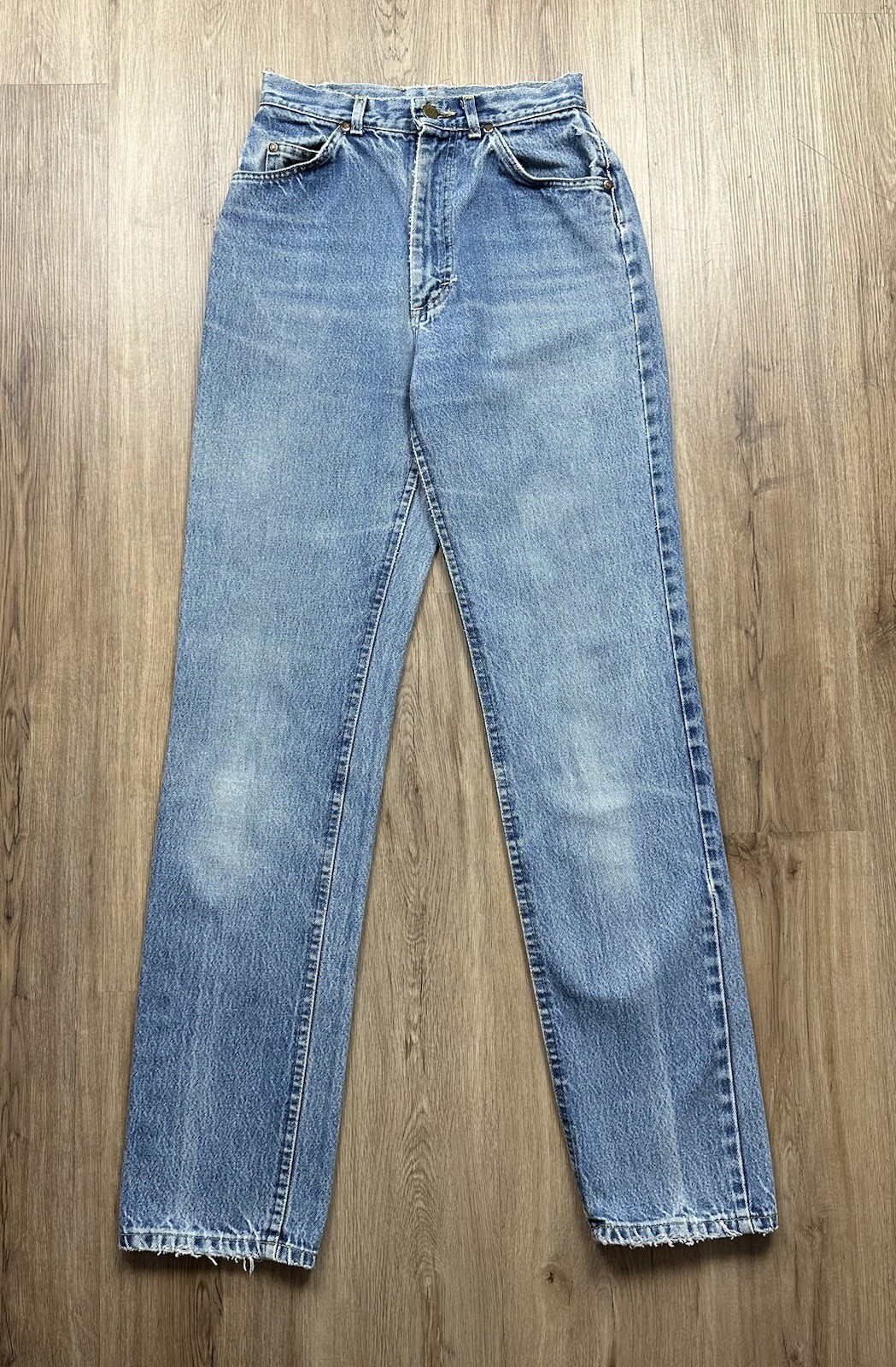 70s VINTAGE Lee Riders Tapered Leg Denim Jeans Tapered Leg Size 9 Made in USA