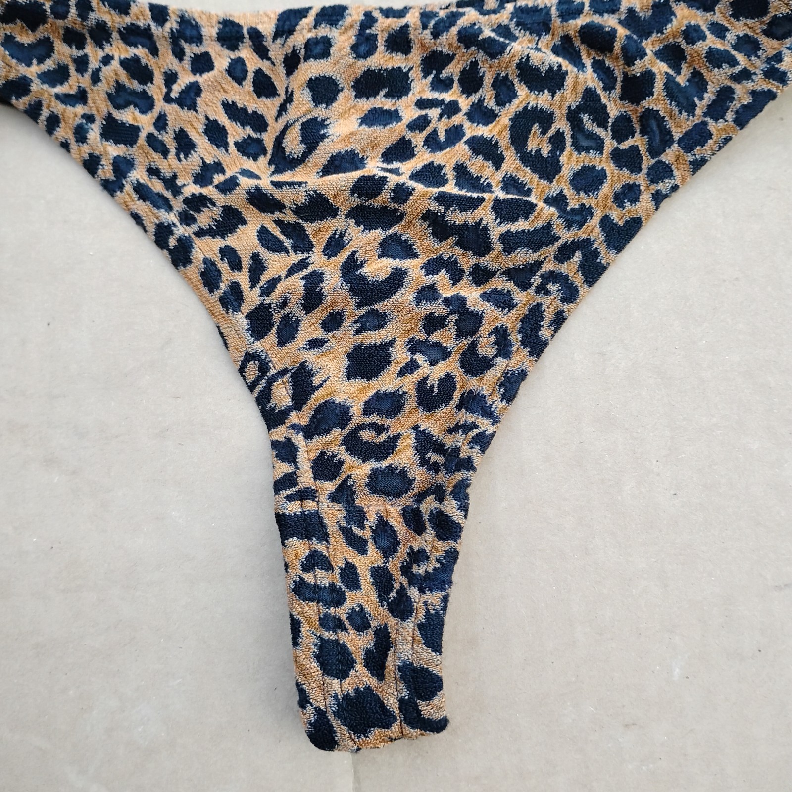 Vtg Sz-S Leopard Animal Print Thong Panties Hong Kong