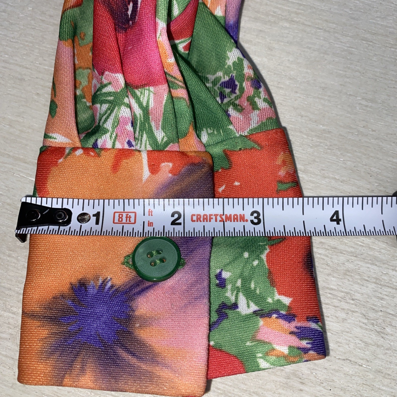 70s Psychedelic Flower Dagger/Butterfly Collar No Brand Women’s Small Orange/red