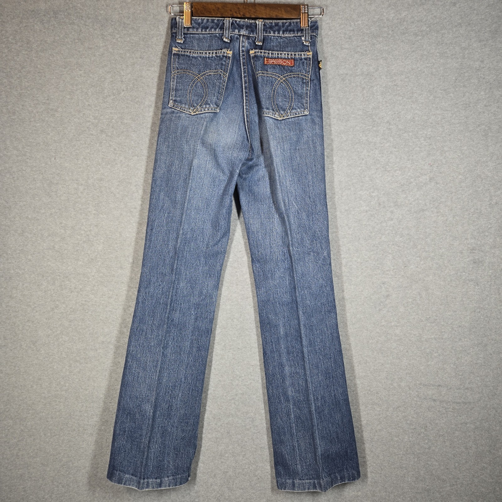 Vintage 80s Sasson Jeans Women Blue Denim Dark Wash Stitched Size 26