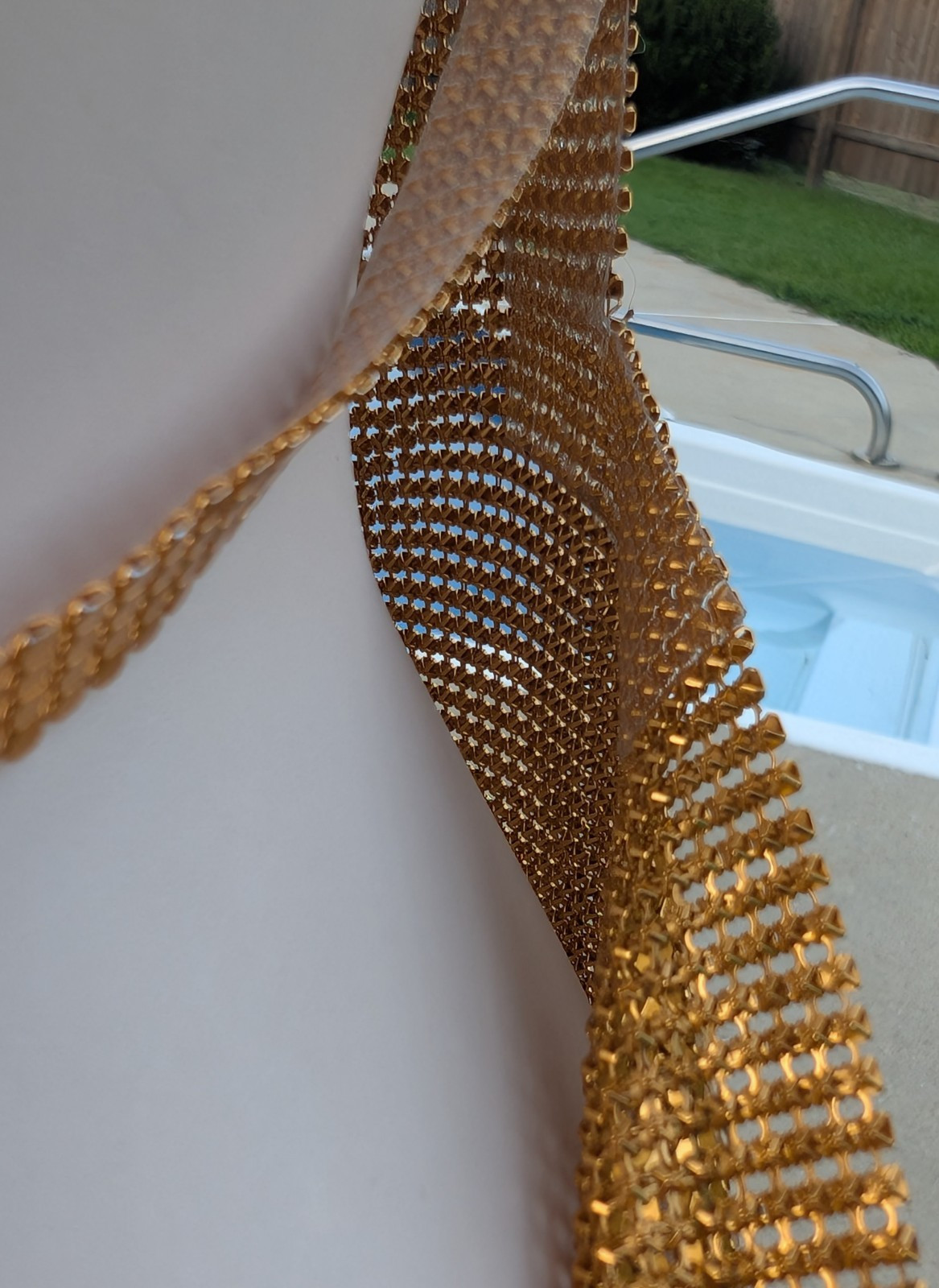 Authentic Vintage Studio 54 Dress Liquid Gold Seamless Mesh Chainmail Metal
