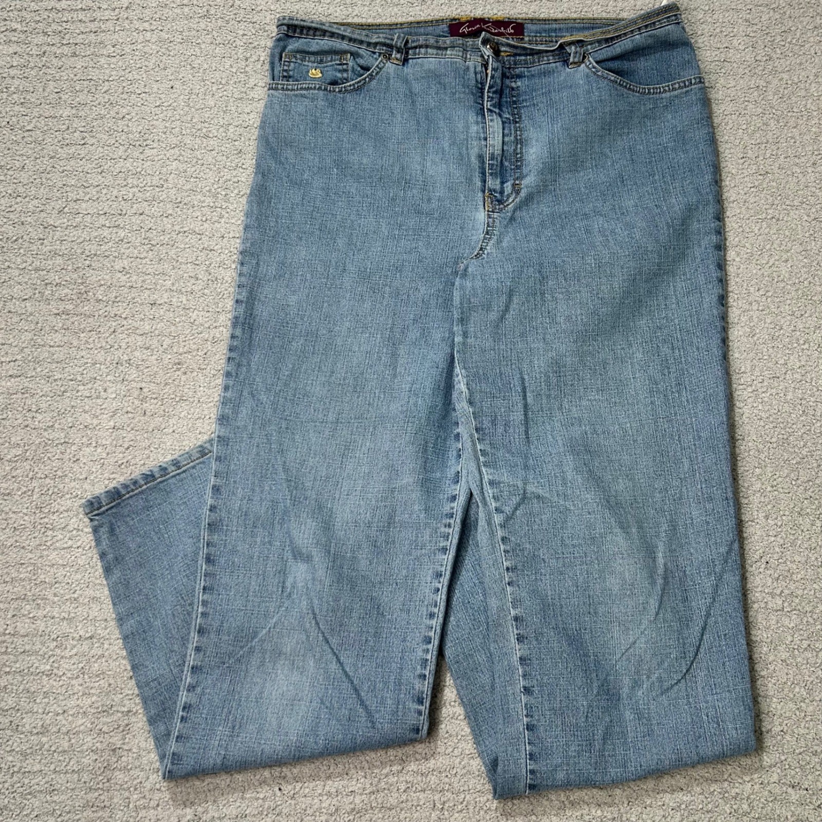 Gloria Vanderbilt Jeans 80s Vintage 12 Long Blue High Rise Mom Straight Denim