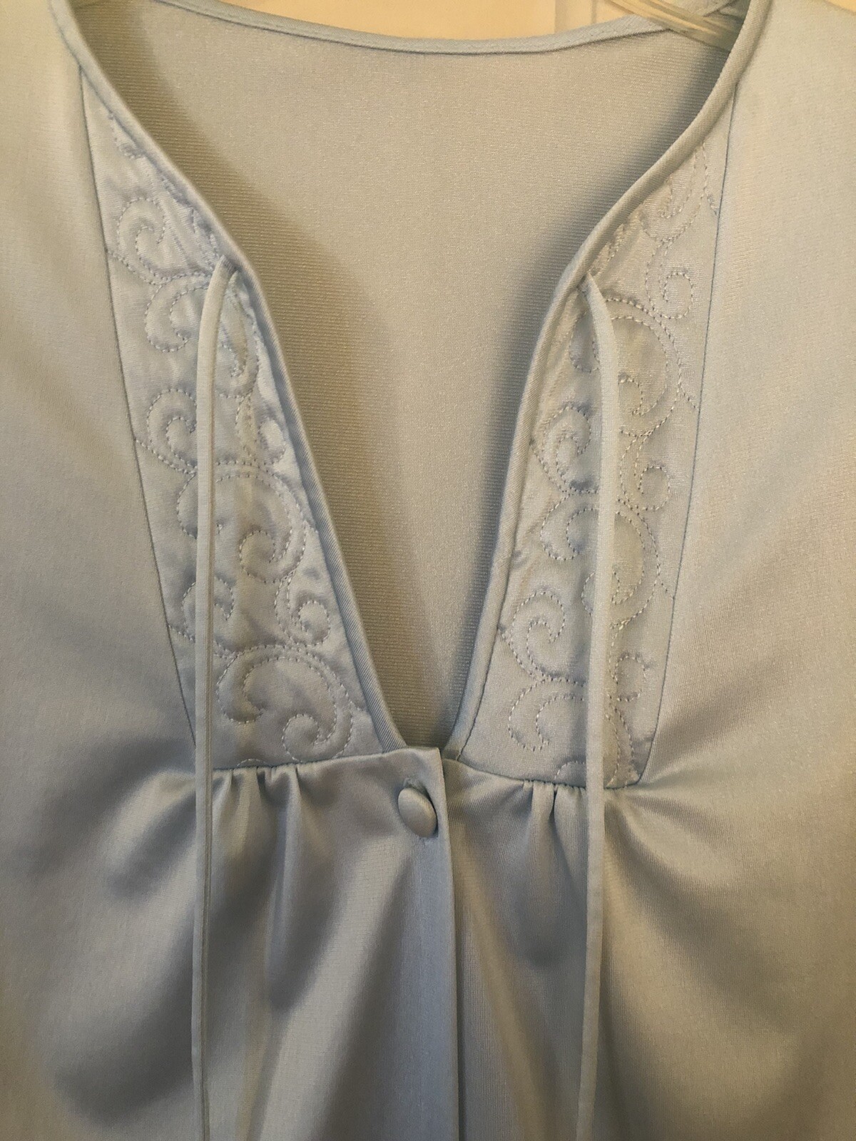 Vintage Vanity Fair Pajama Lingere Sleep Top Short Sleeve Women’s Sz M Baby Blue
