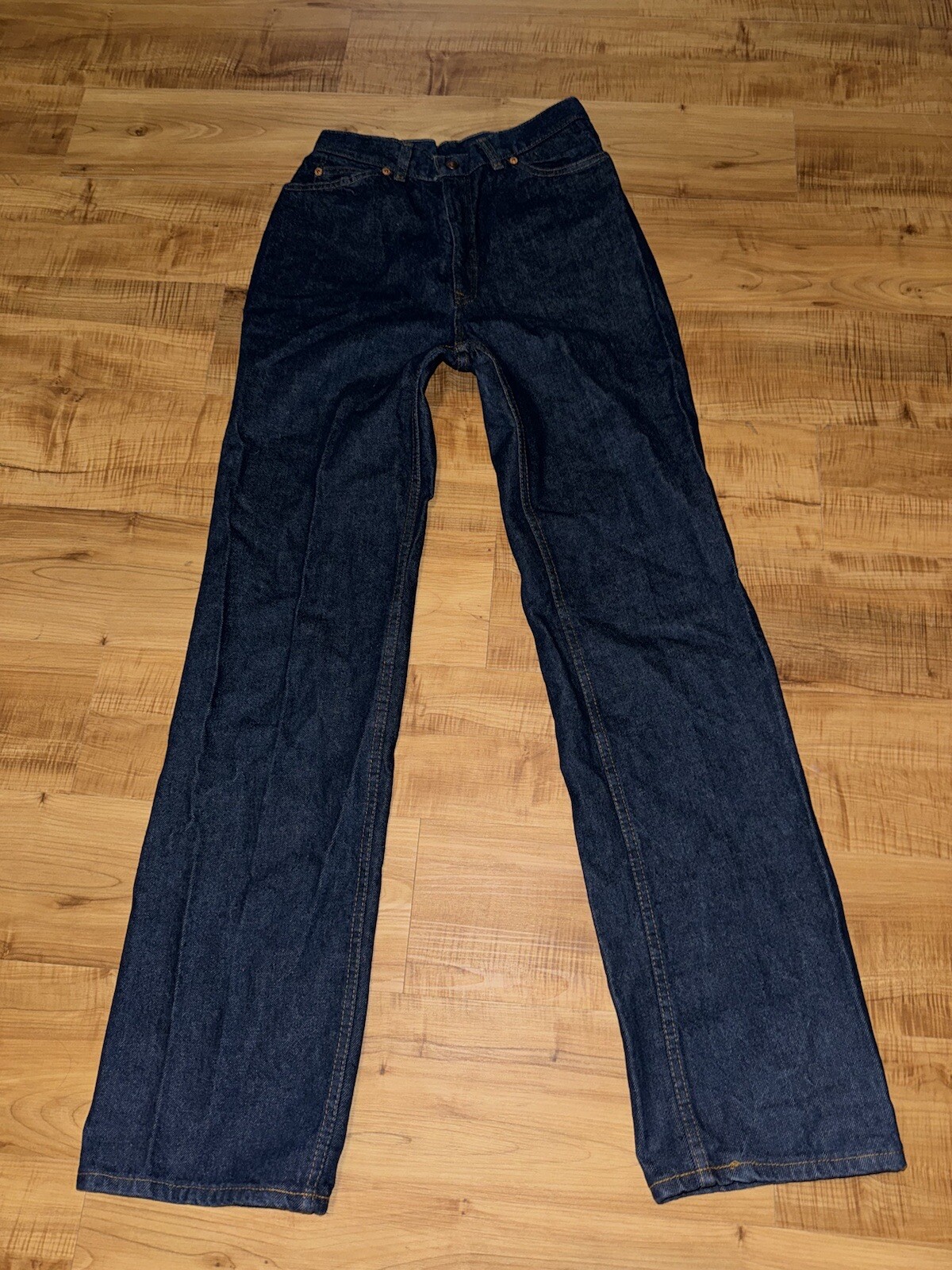 VTG 70’s Levi’s 25035 0214 Orange Tab Jeans Size 12 Talon 42 Zipper Dark! USA