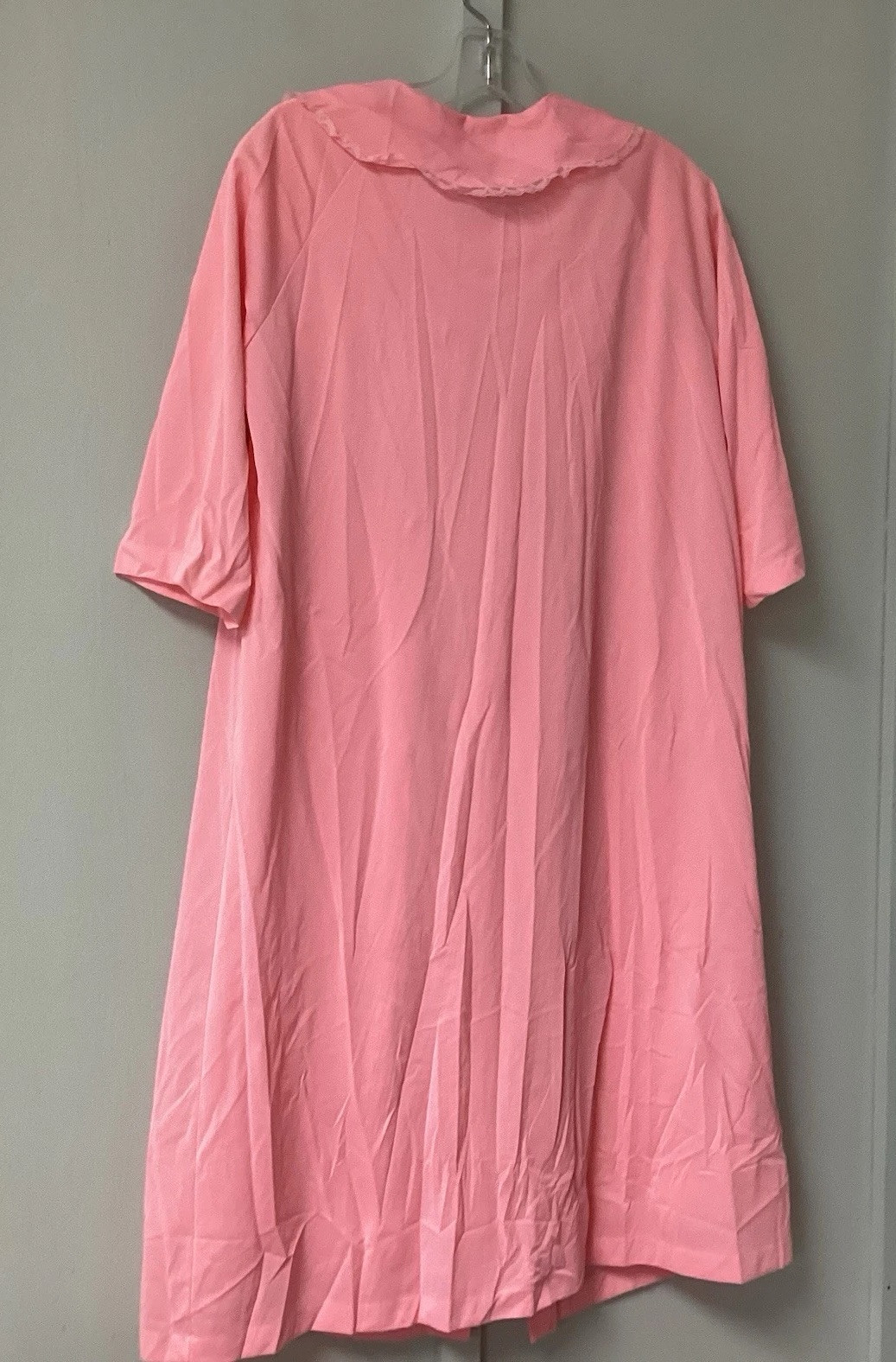 VTG Shadow Lane 2 Piece Size Small Night Gown & Robe Coral Lace Silky Flowers