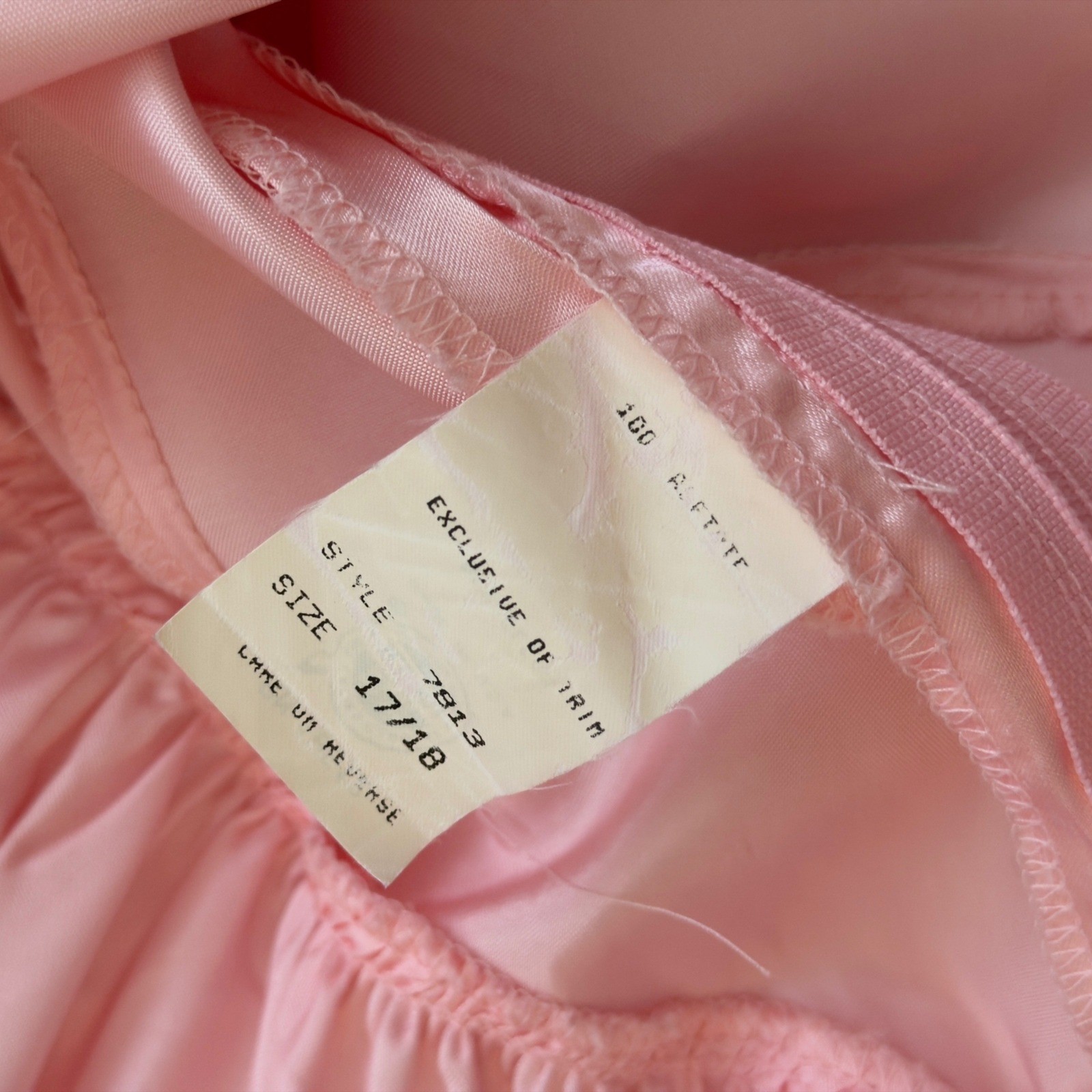 Vintage 80s Satin Pink Formal Ball Gown Princess Bow Hi Low Prom Party Dress