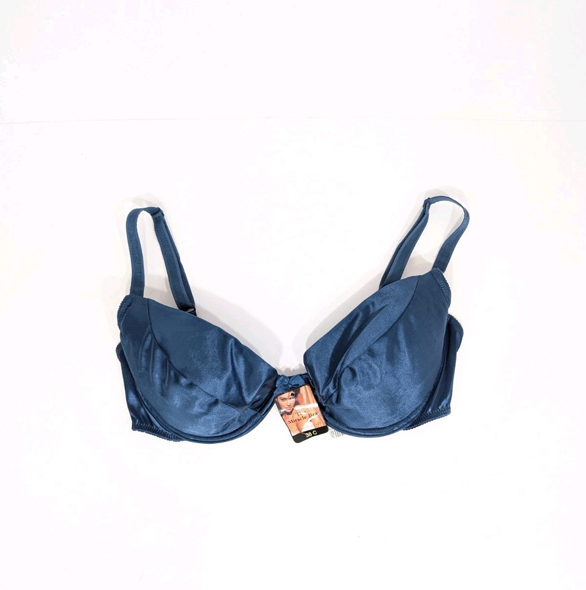 Victoria’s Secret Vintage Miracle Second Skin Satin Bra 38C Women NEW 90s silky