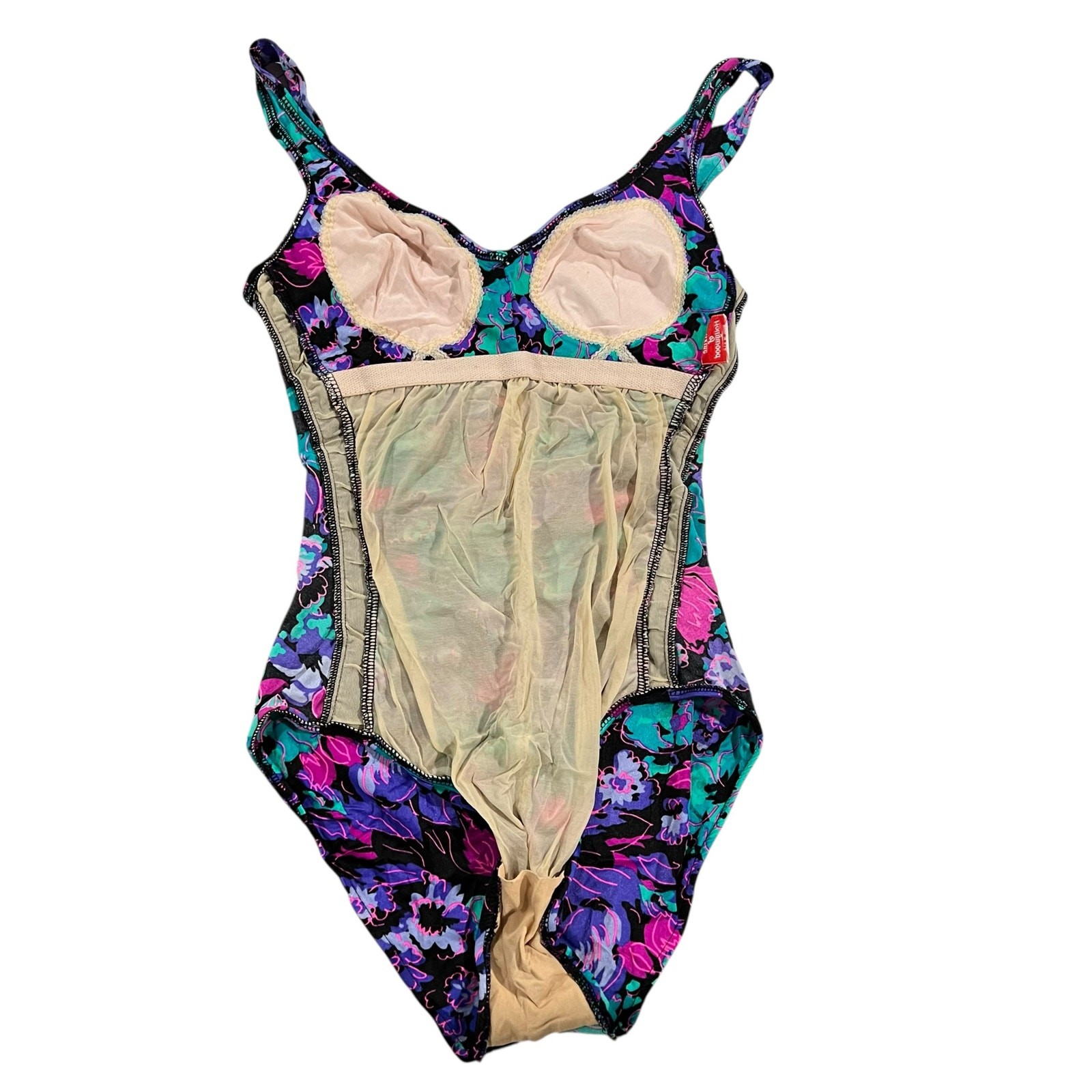 Maxine of Hollywood Approx 8/10 80s Floral One Piece Swimsuit USA