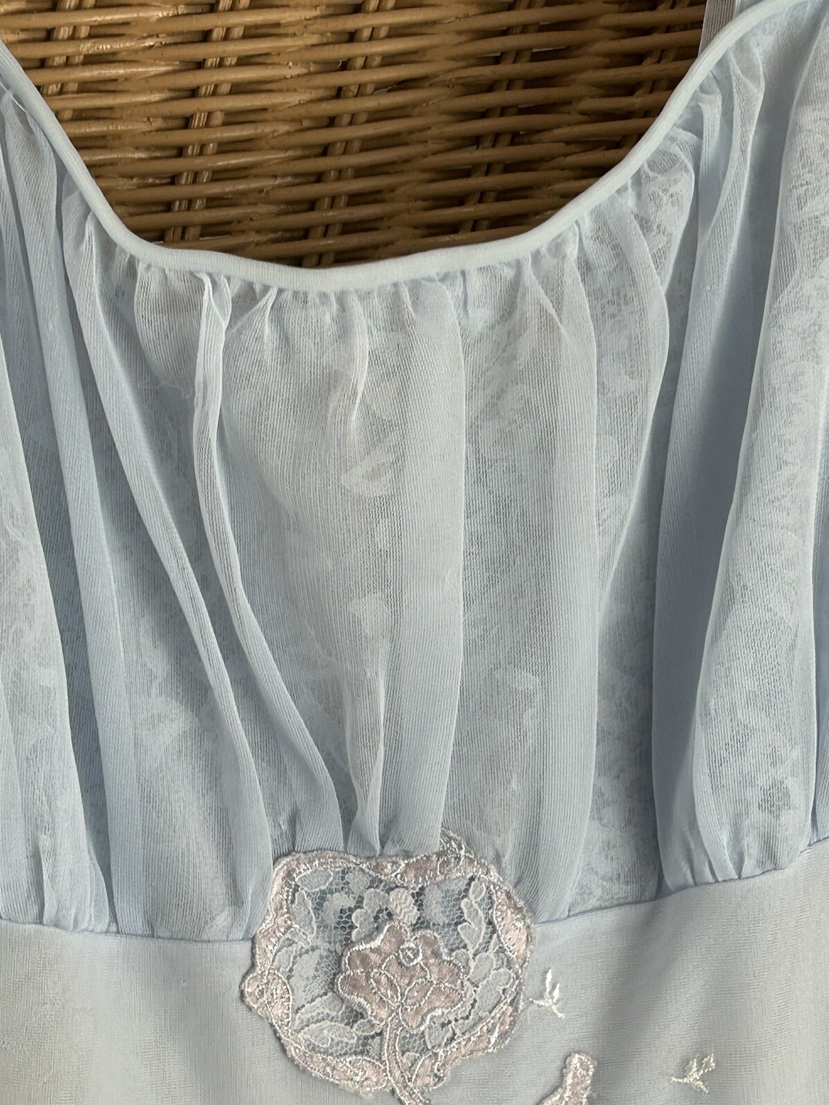 Charmode Vintage Blue Nightgown And Robe Small Sz 36