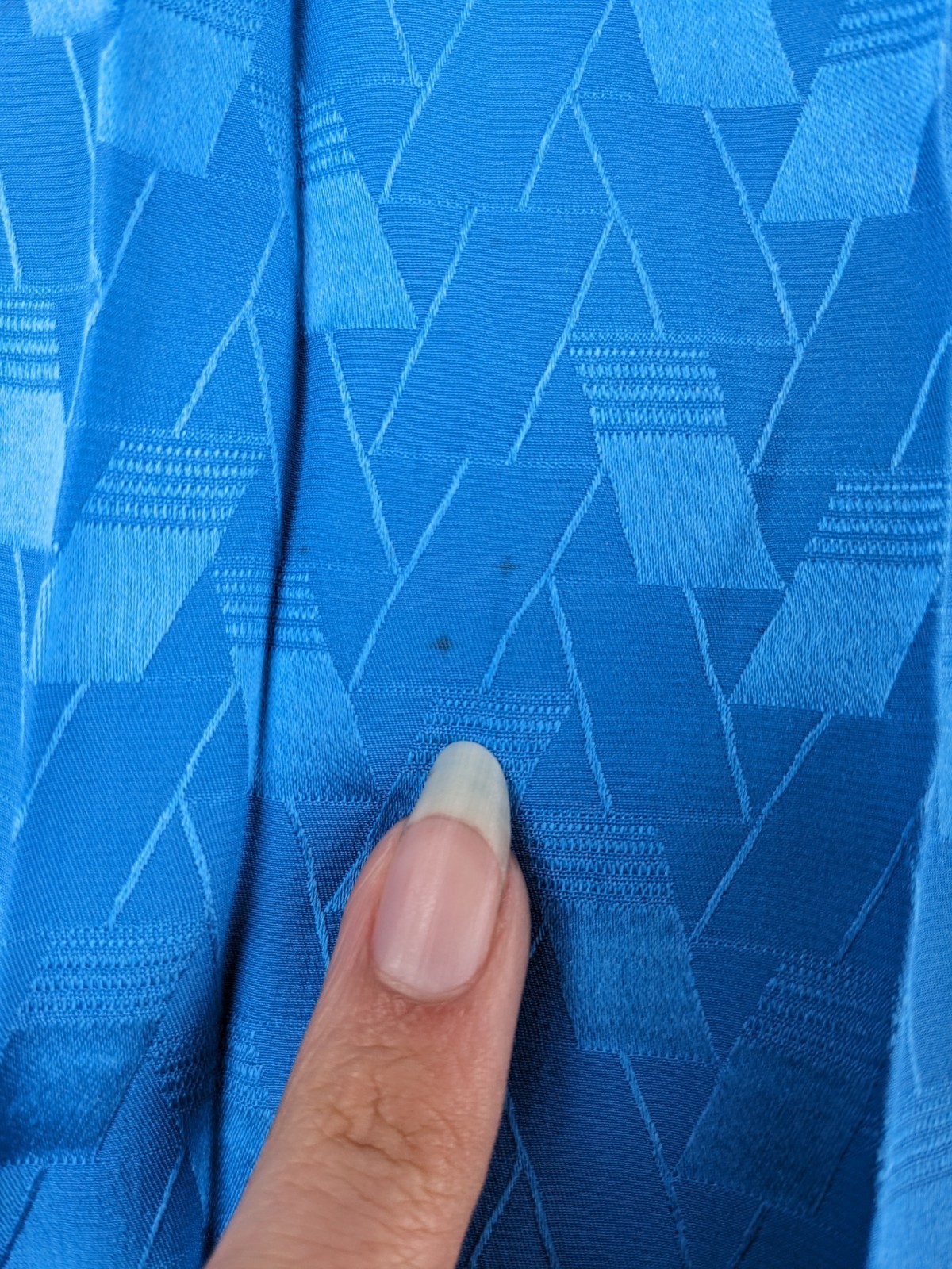 Vintage 80s Blue Silk Midi Dress Sz 4 Drop Waist Pleated Button Back Blouson