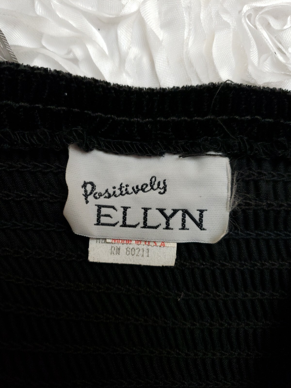 Positively Ellyn | Union Made Vintage Velvet Black Strapless Women’s Dress 7/8