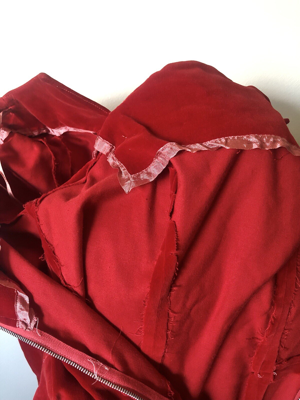 1950’s Lipstick Red Velvet Dress, S/M