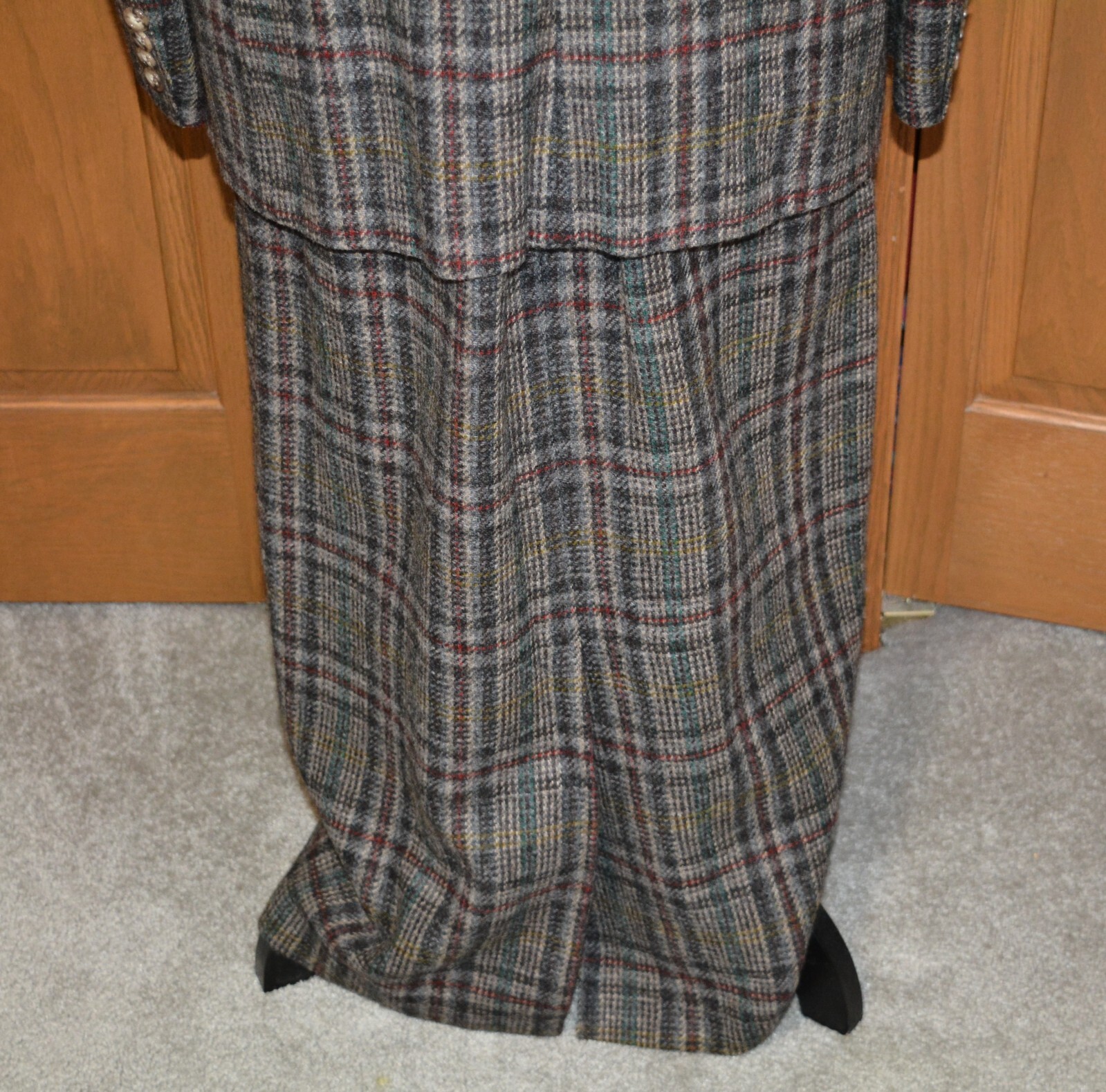 VTG Women’s 100% Wool Plaid Maxi Skirt Suit Set 14 COUNTY SHOP by MARSHALL FIELD