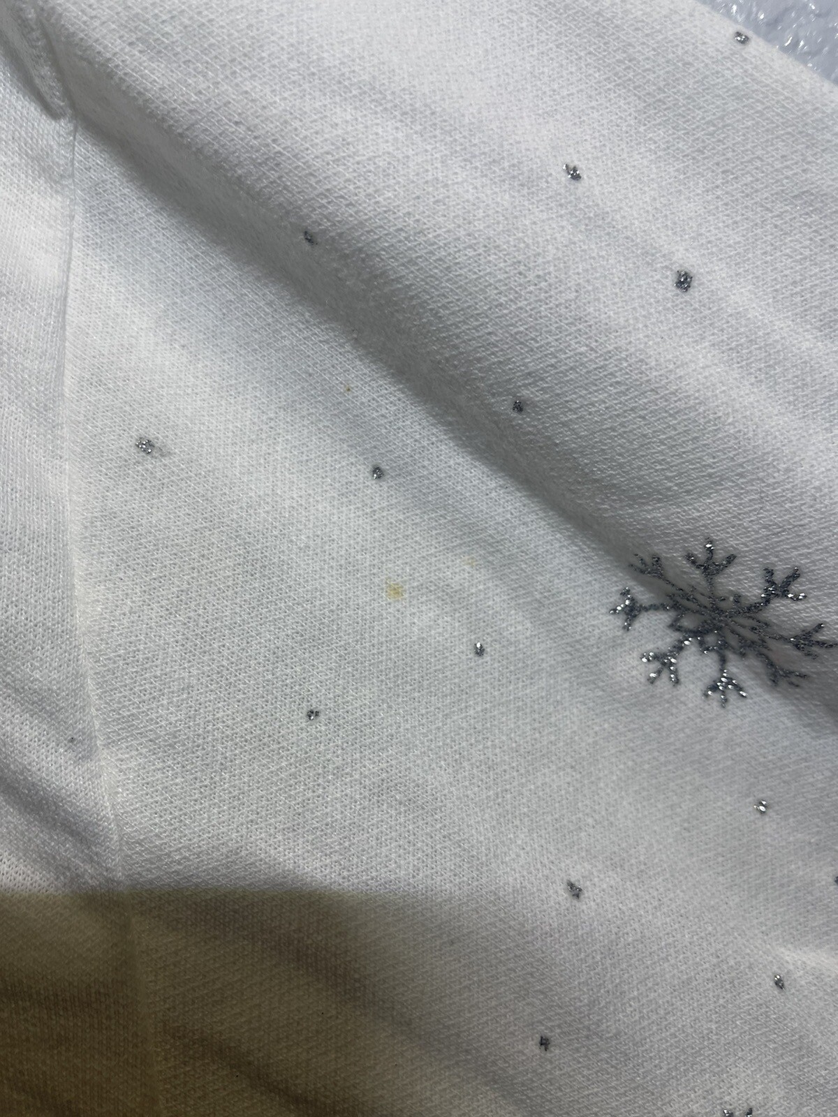 Holiday Time Christmas Sweatshirt Snowman Glitter Made in USA Vintage Sz XL