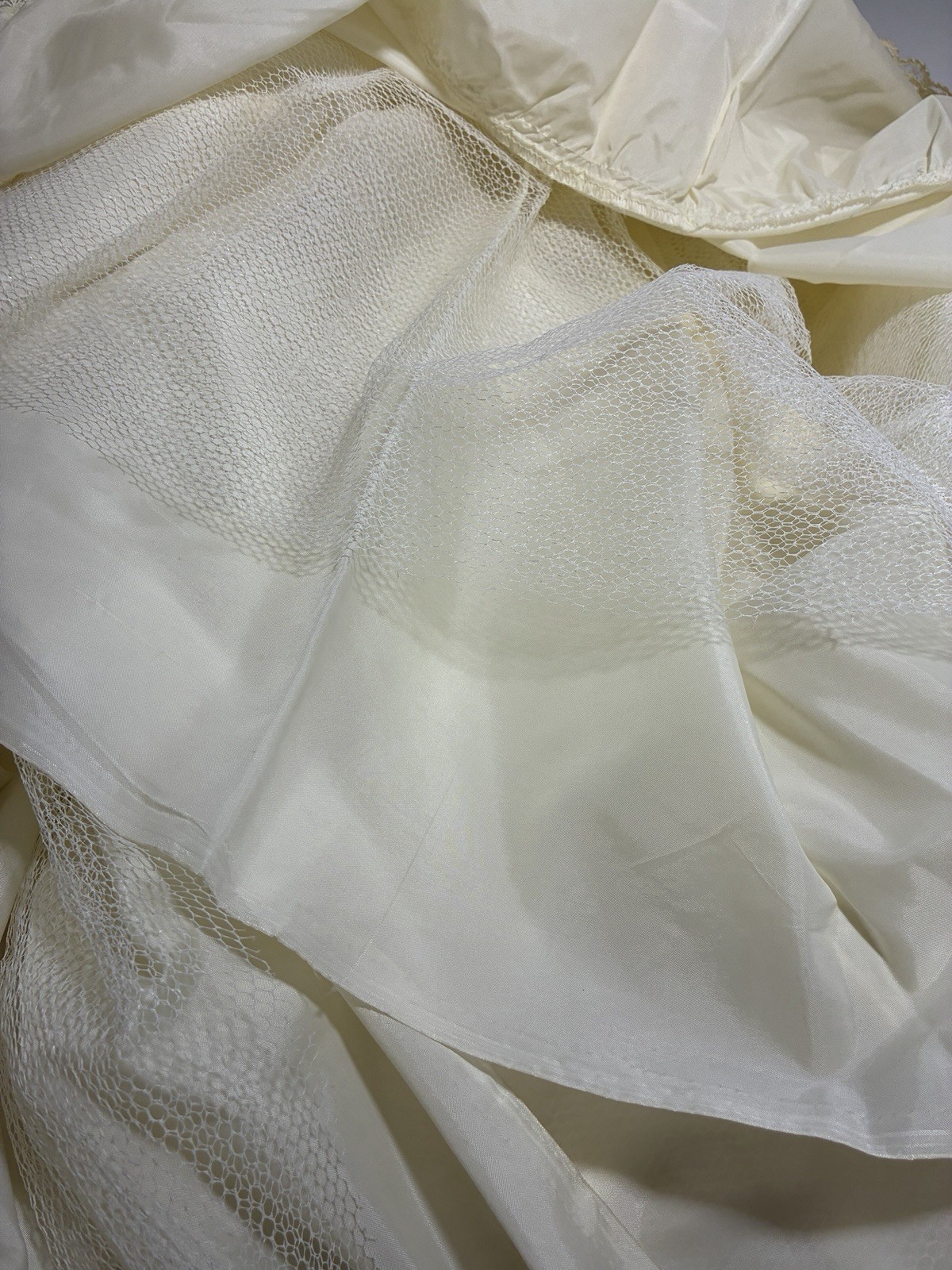 VTG Darling Wedding Prom Crinoline Tulle Layer Nylon Underskirt Petticoat SZ 10