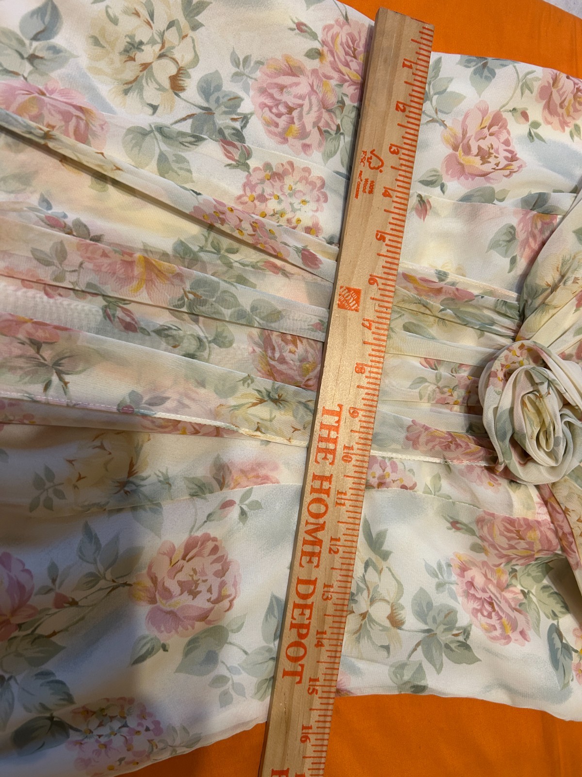 Vintage CDC Evening Maxi Floral Roses Tea Dress Size M made USA