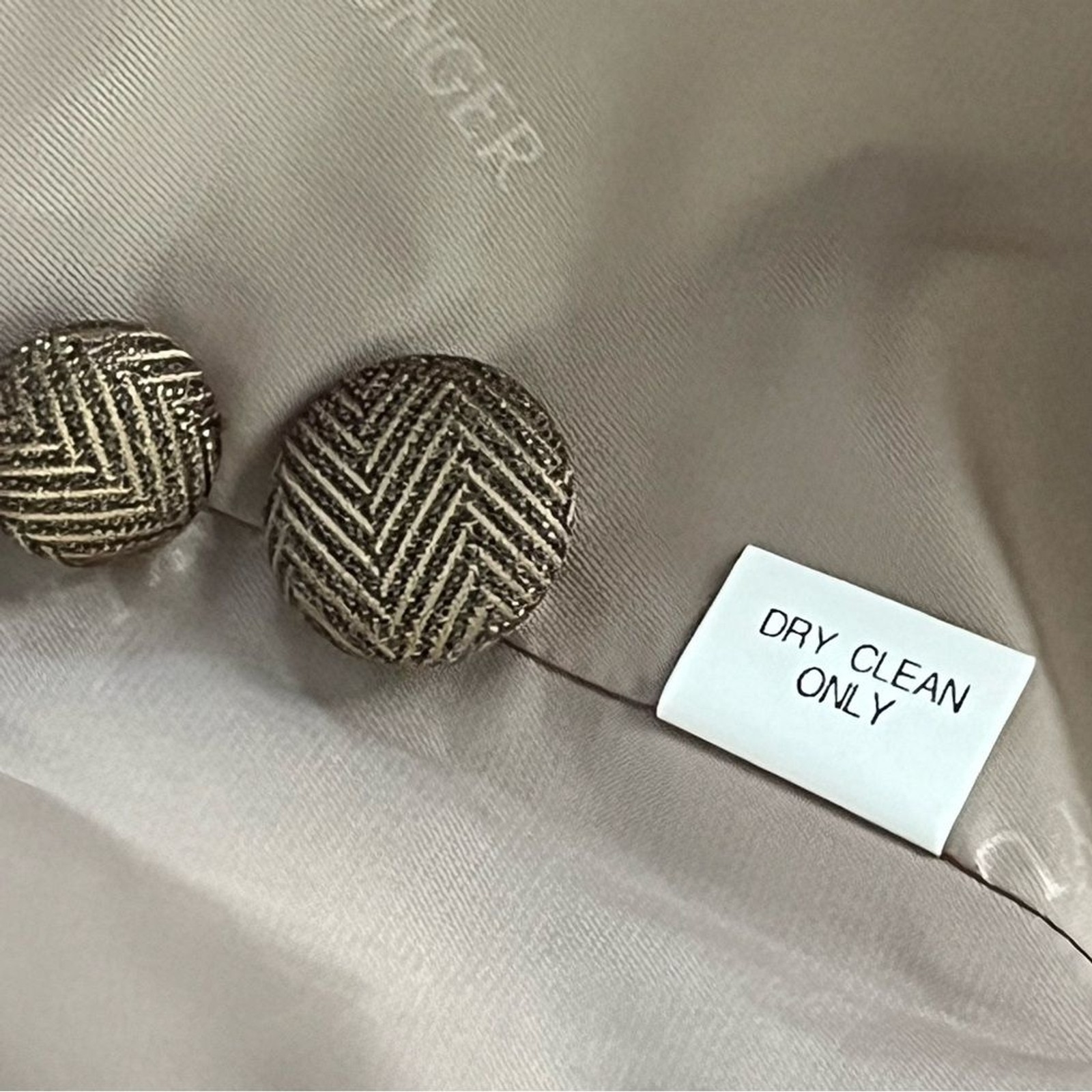 Vintage Kay Unger Size 8 Blazer Metallic Gold Herringbone Lightweight Wool