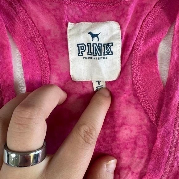 Y2K vintage 2008 Victoria’s Secret PINK pink lace racerback babydoll tank top